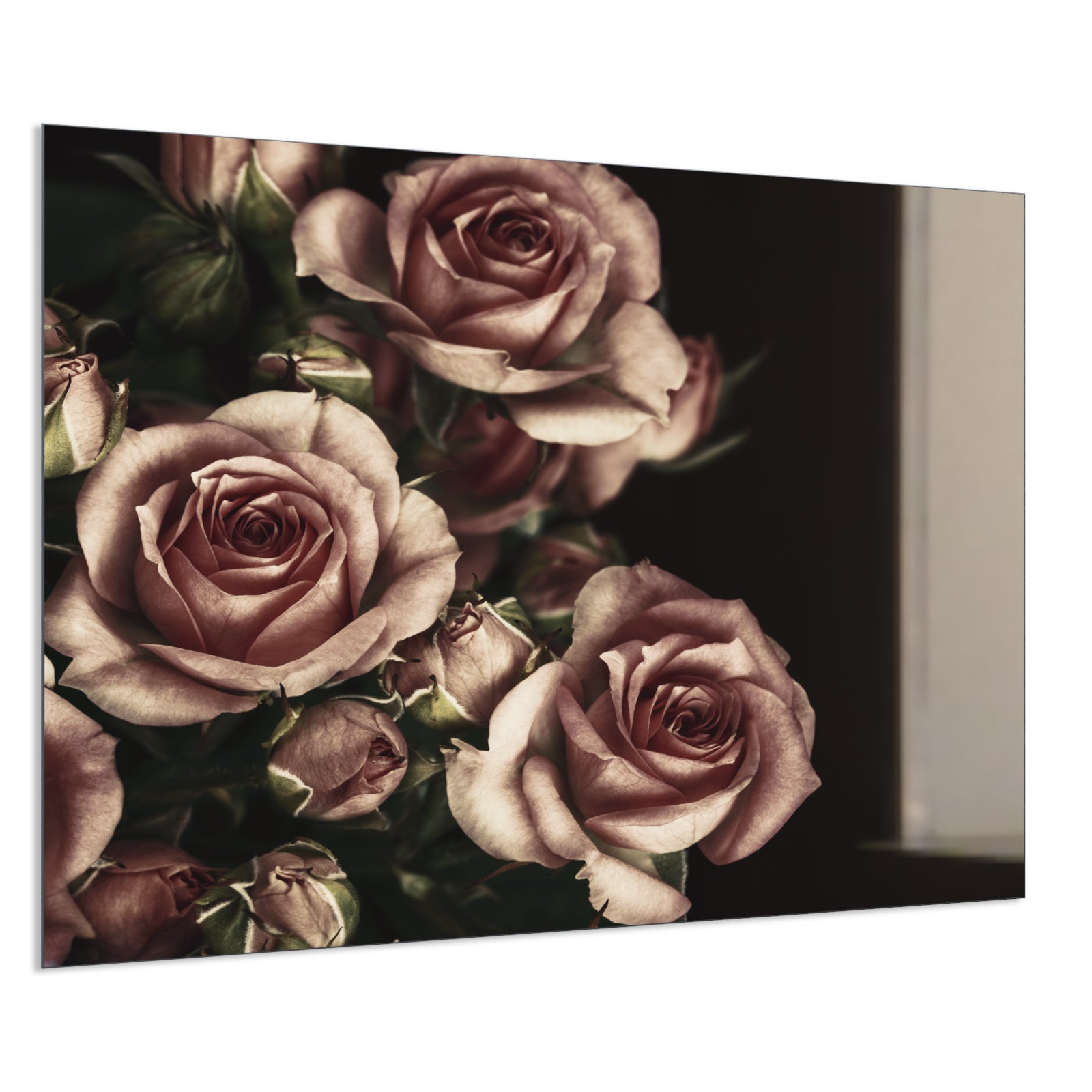 Deko Glas Wandbild Motiv 007 Rosen