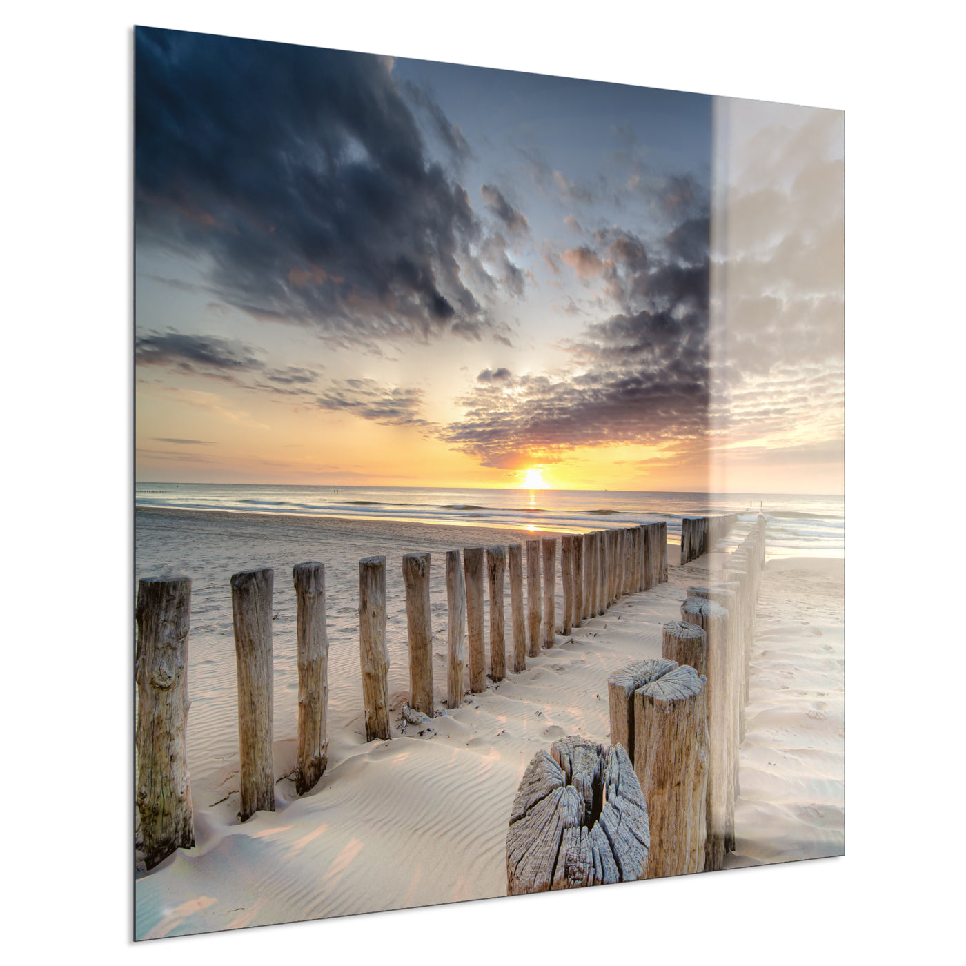 STEINFELD Deko Glas Wandbild Motiv 076 Wellenbrecher