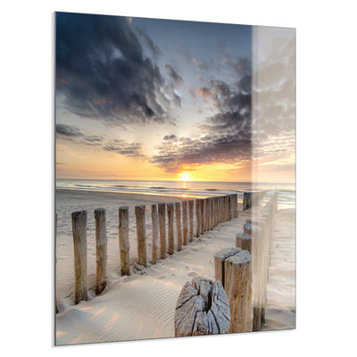 STEINFELD Deko Glas Wandbild Motiv 076 Wellenbrecher