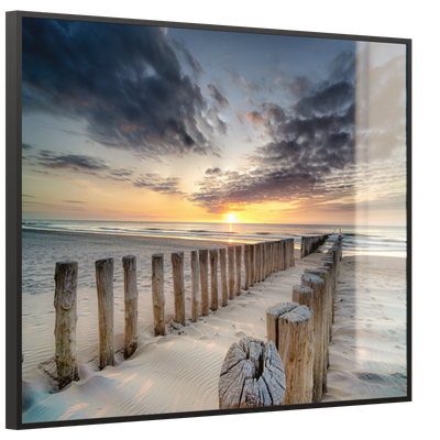 STEINFELD Deko Glas Wandbild Motiv 076 Wellenbrecher