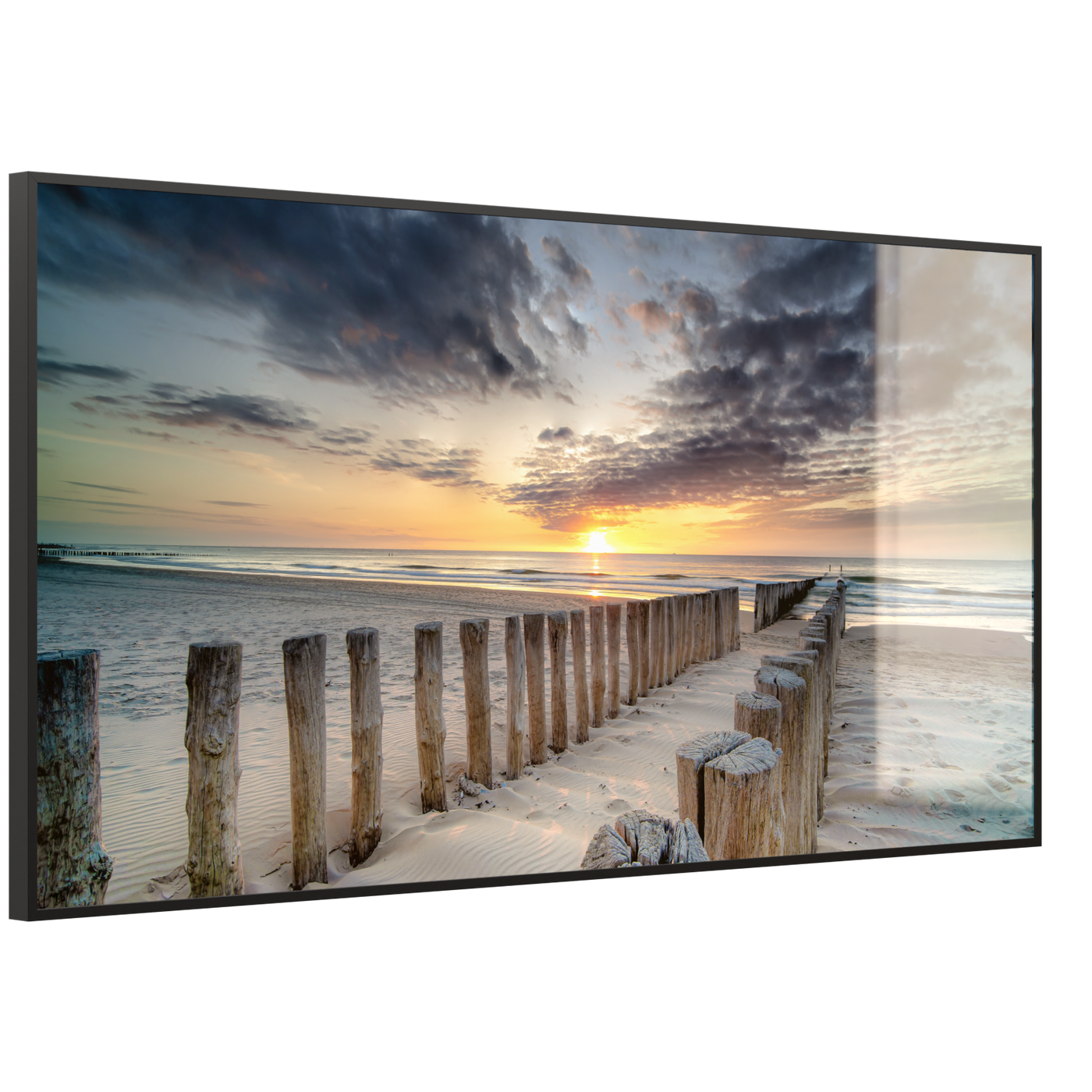 STEINFELD Deko Glas Wandbild Motiv 076 Wellenbrecher