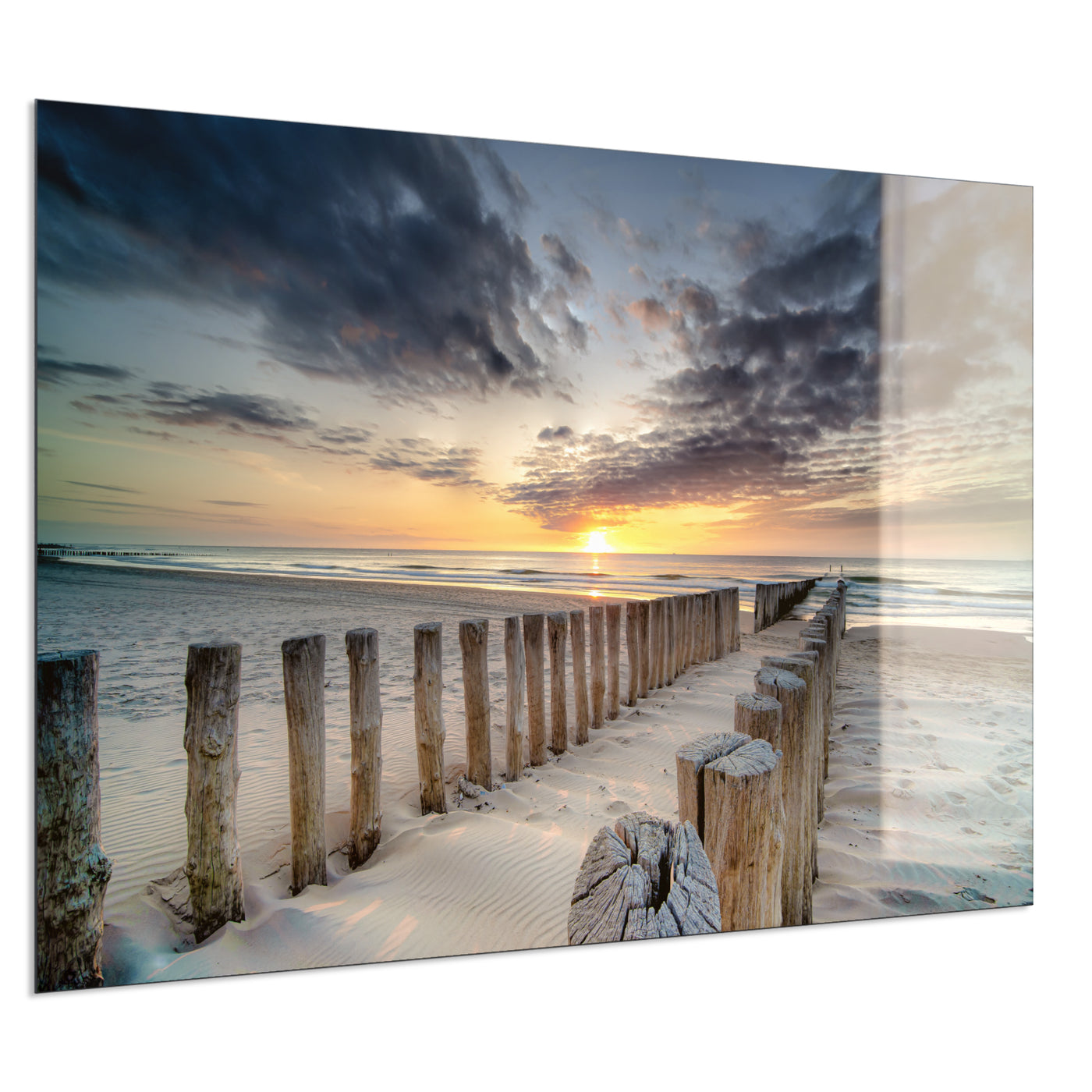 STEINFELD Deko Glas Wandbild Motiv 076 Wellenbrecher