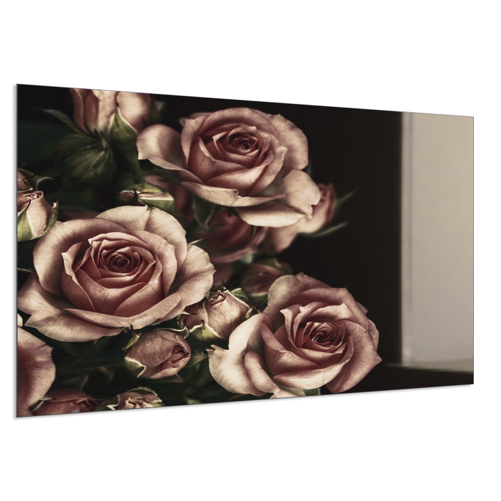 Deko Glas Wandbild Motiv 007 Rosen