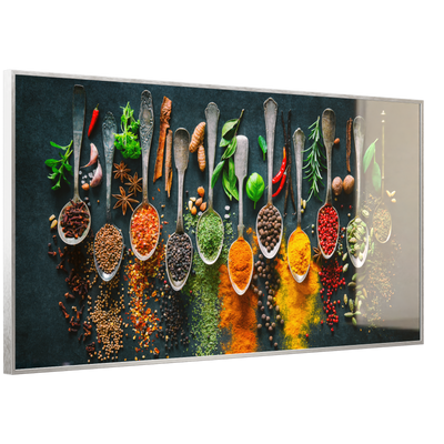 STEINFELD Deko Glas Wandbild Motiv 079 Kräuter und Gewürze