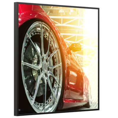 STEINFELD Deko Glas Wandbild Motiv 008 rotes Auto