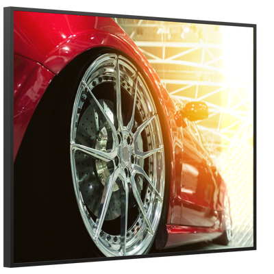 STEINFELD Deko Glas Wandbild Motiv 008 rotes Auto