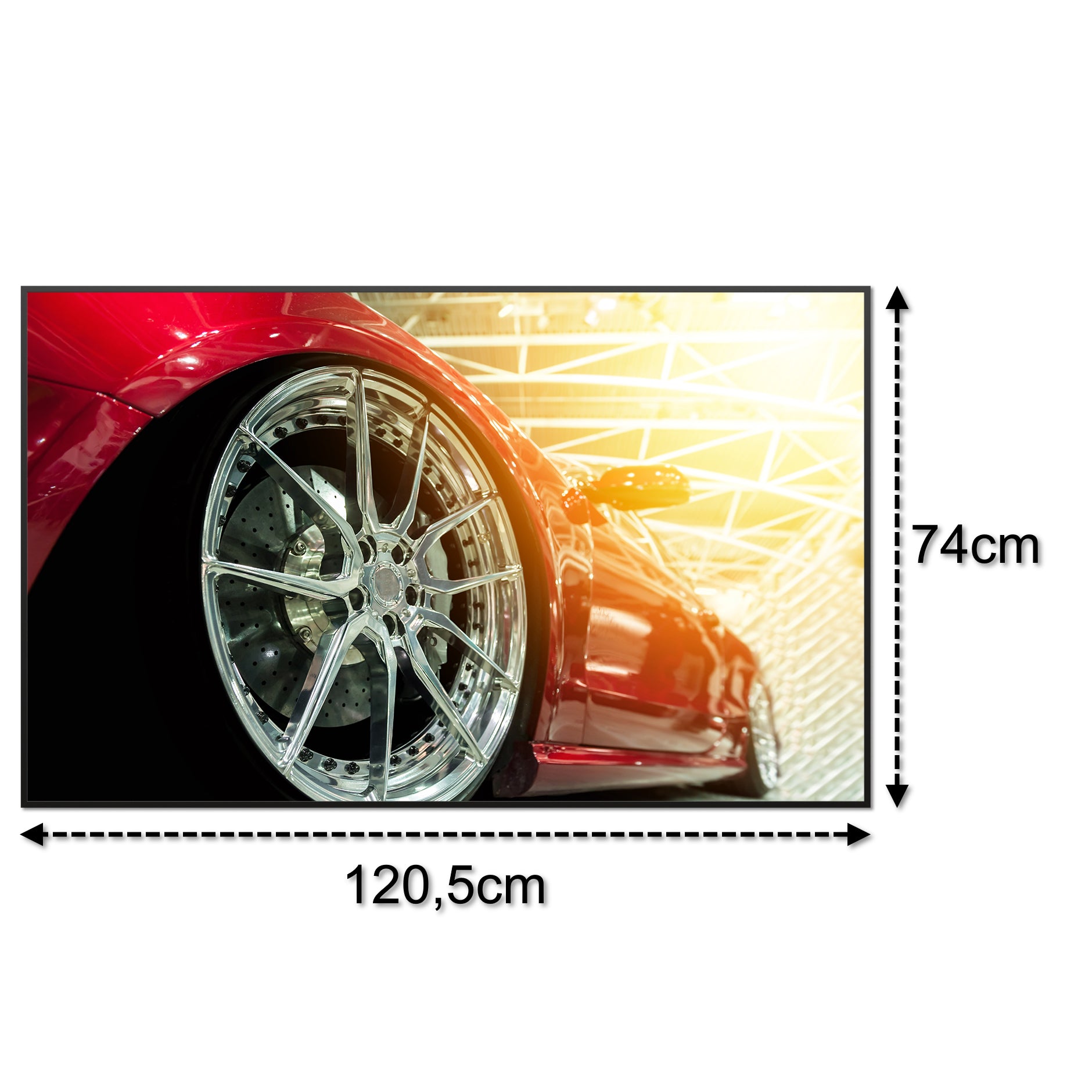 Bild Infrarotheizung 350-1200W Motiv 008 rotes Auto