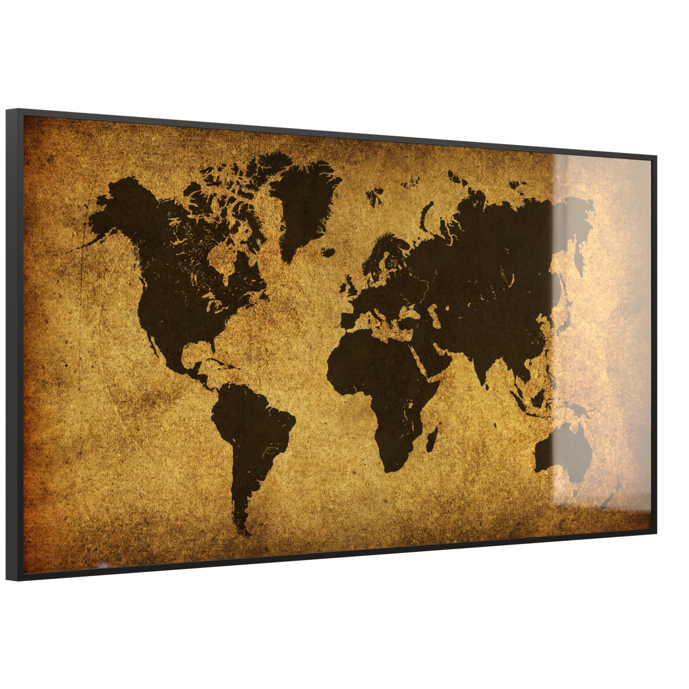 STEINFELD Deko Glas Wandbild Motiv 009 Weltkarte