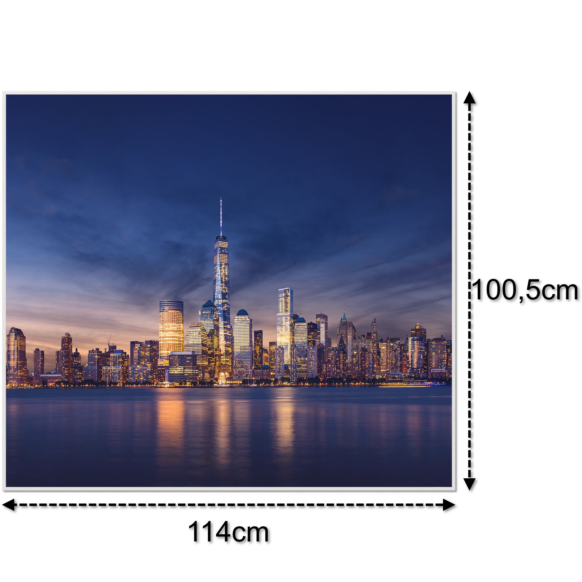 Glas Infrarotheizung 350-1200W Motiv 011 New York Tower One