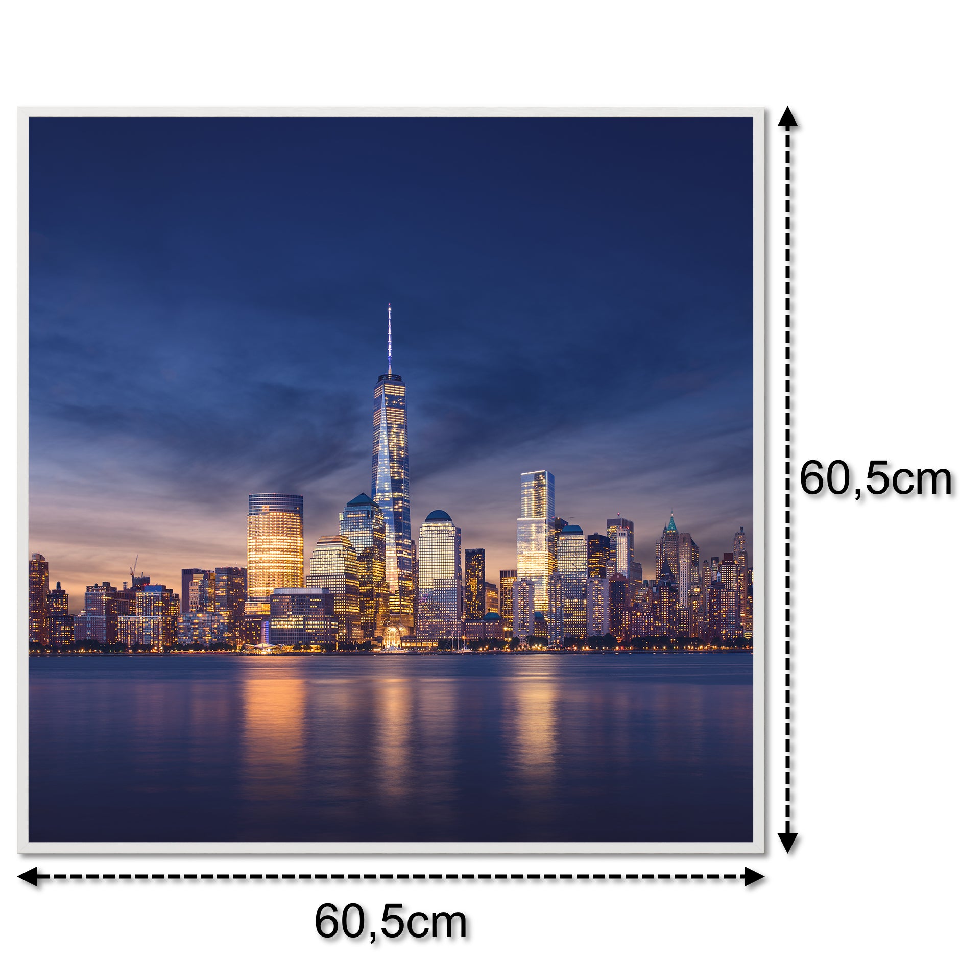 Glas Infrarotheizung 350-1200W Motiv 011 New York Tower One