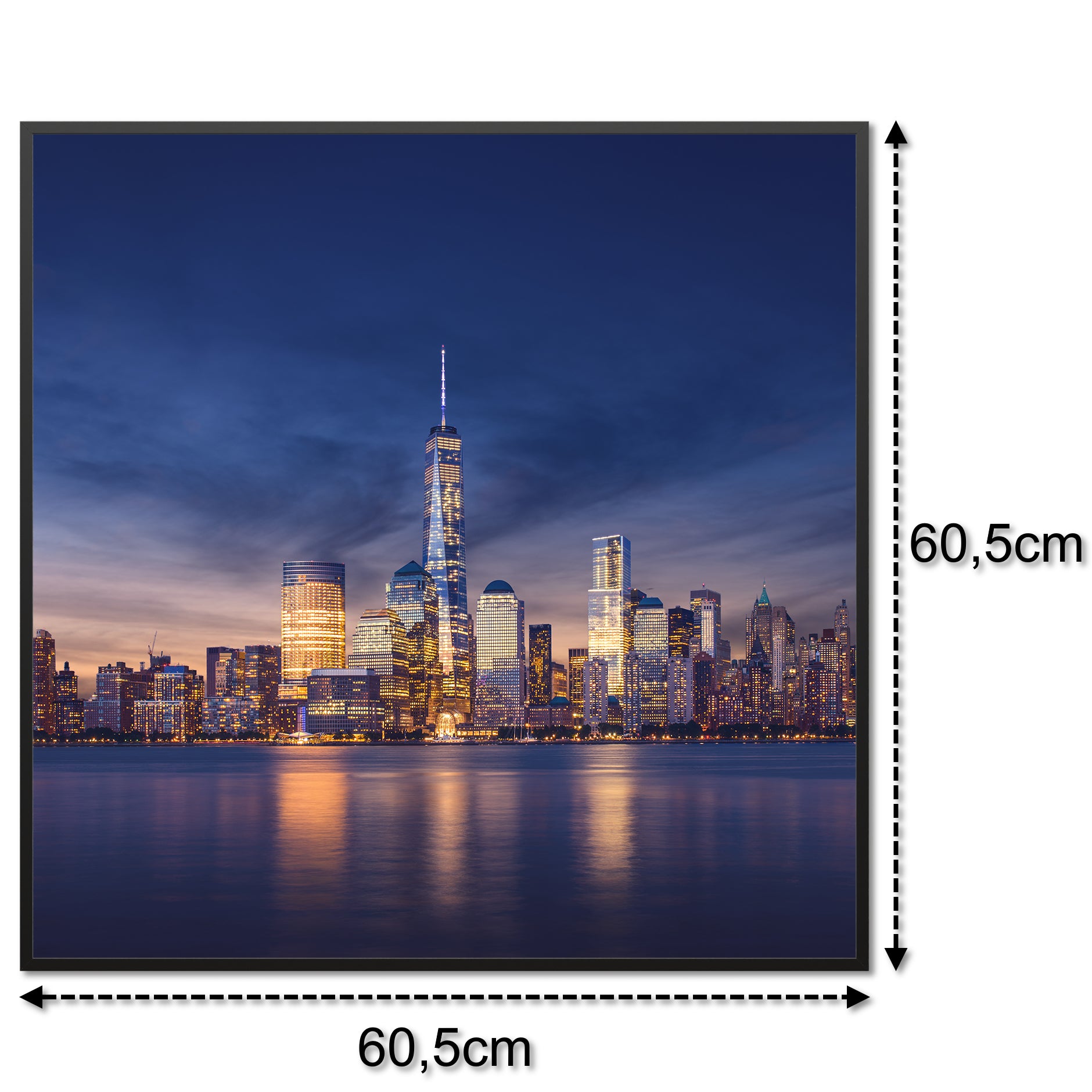 Glas Infrarotheizung 350-1200W Motiv 011 New York Tower One