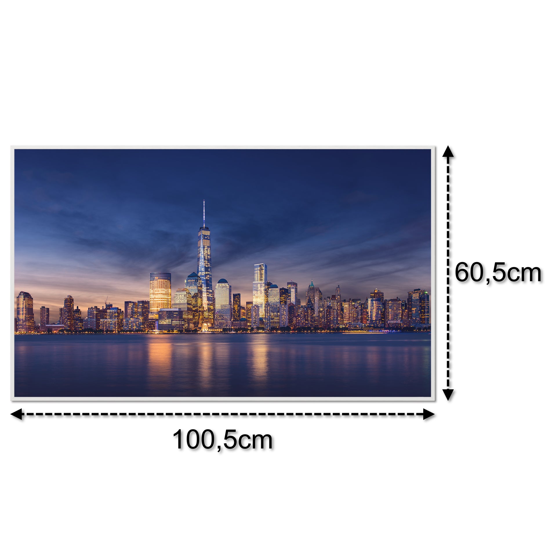 Glas Infrarotheizung 350-1200W Motiv 011 New York Tower One