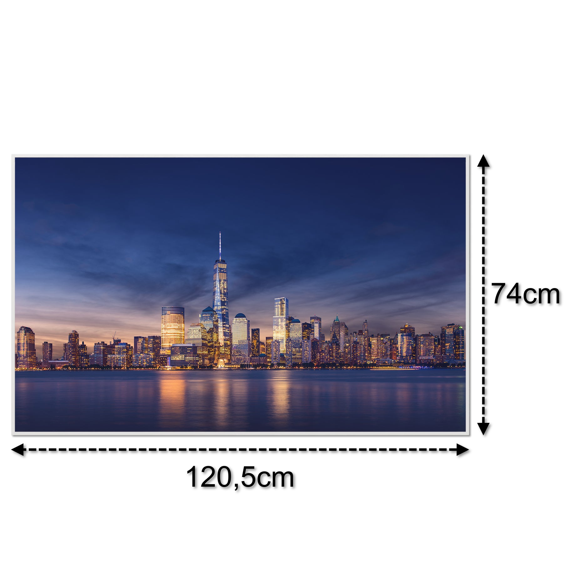 Glas Infrarotheizung 350-1200W Motiv 011 New York Tower One