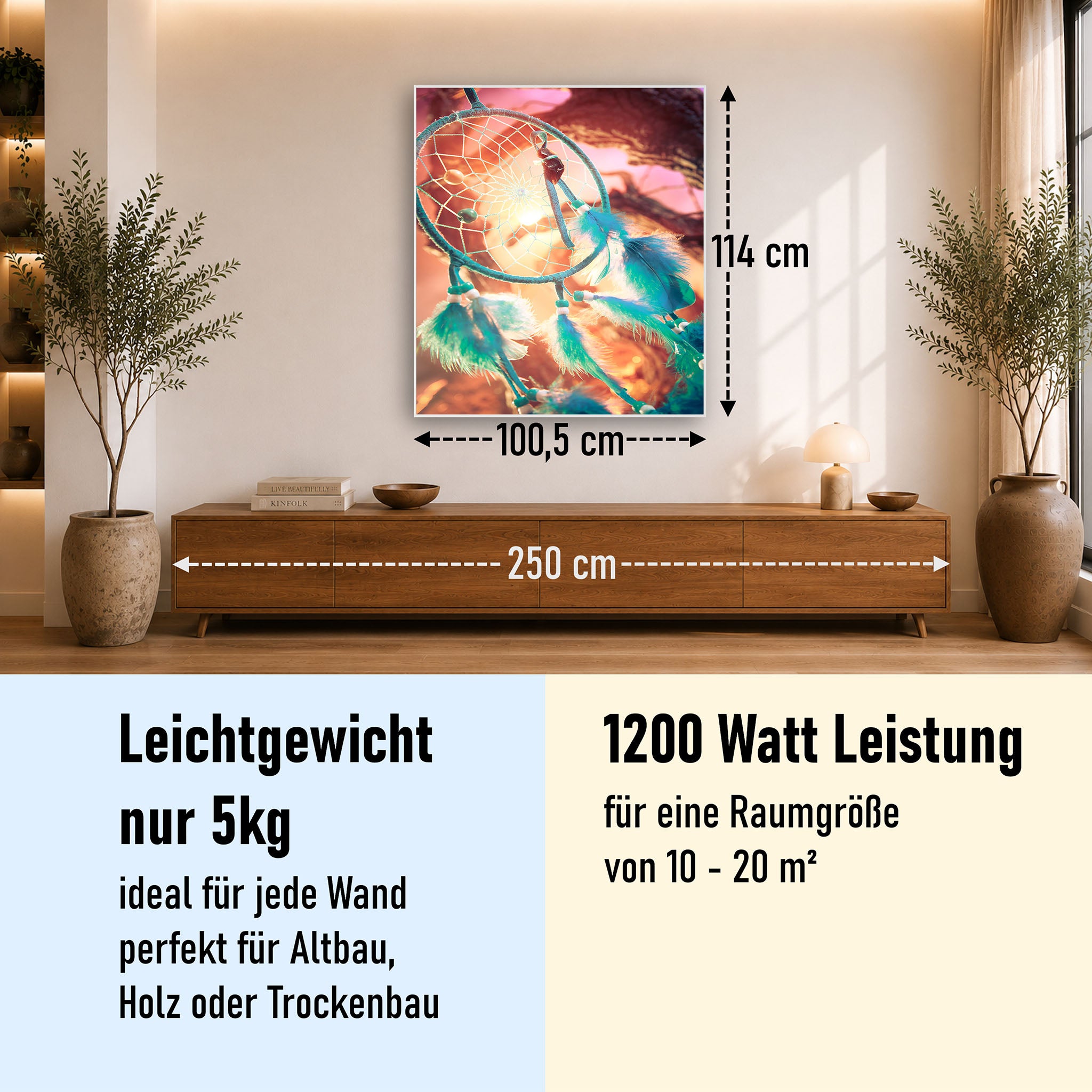 Bild Infrarotheizung 350-1200W Motiv 015H Traumfänger
