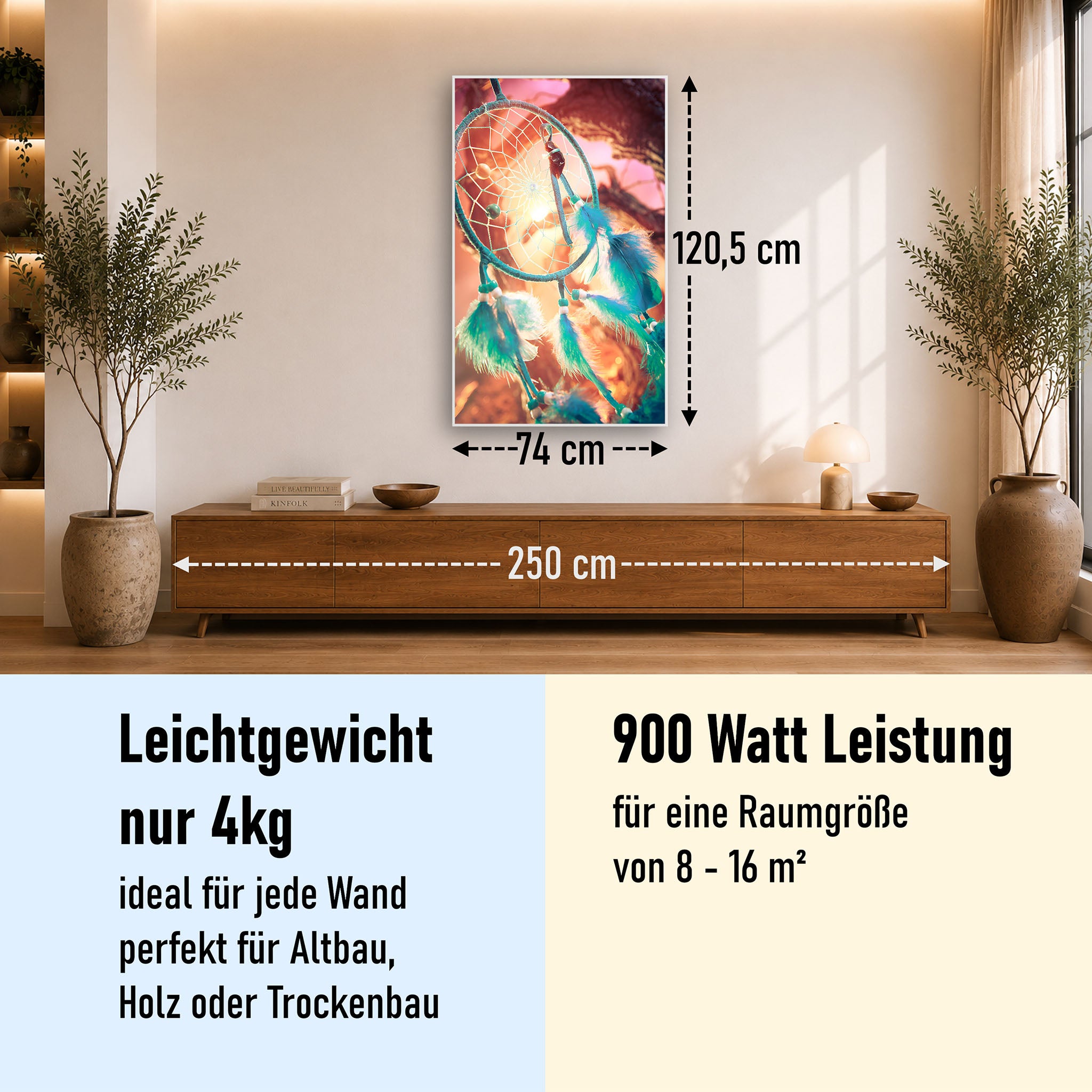 Bild Infrarotheizung 350-1200W Motiv 015H Traumfänger