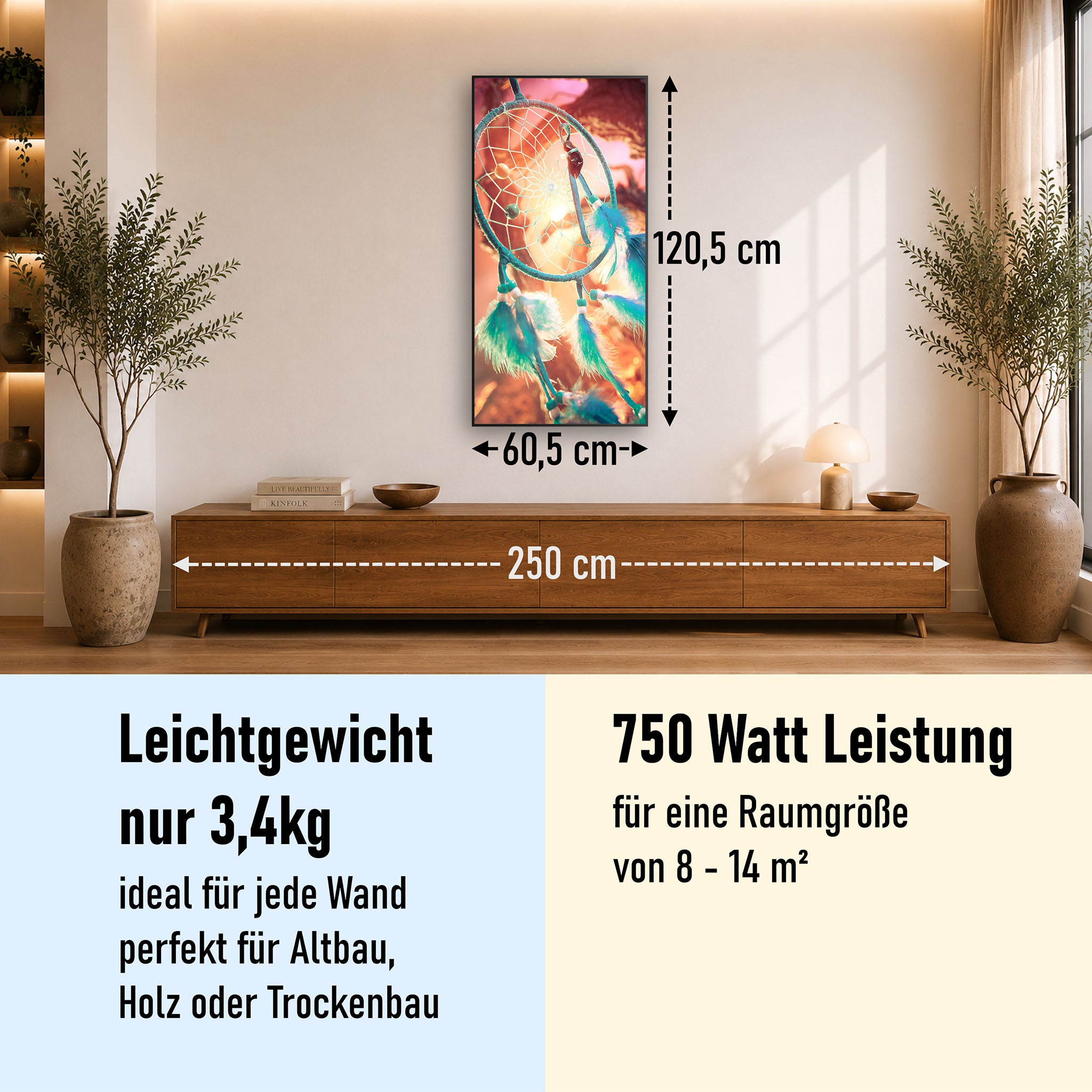 Bild Infrarotheizung 350-1200W Motiv 015H Traumfänger