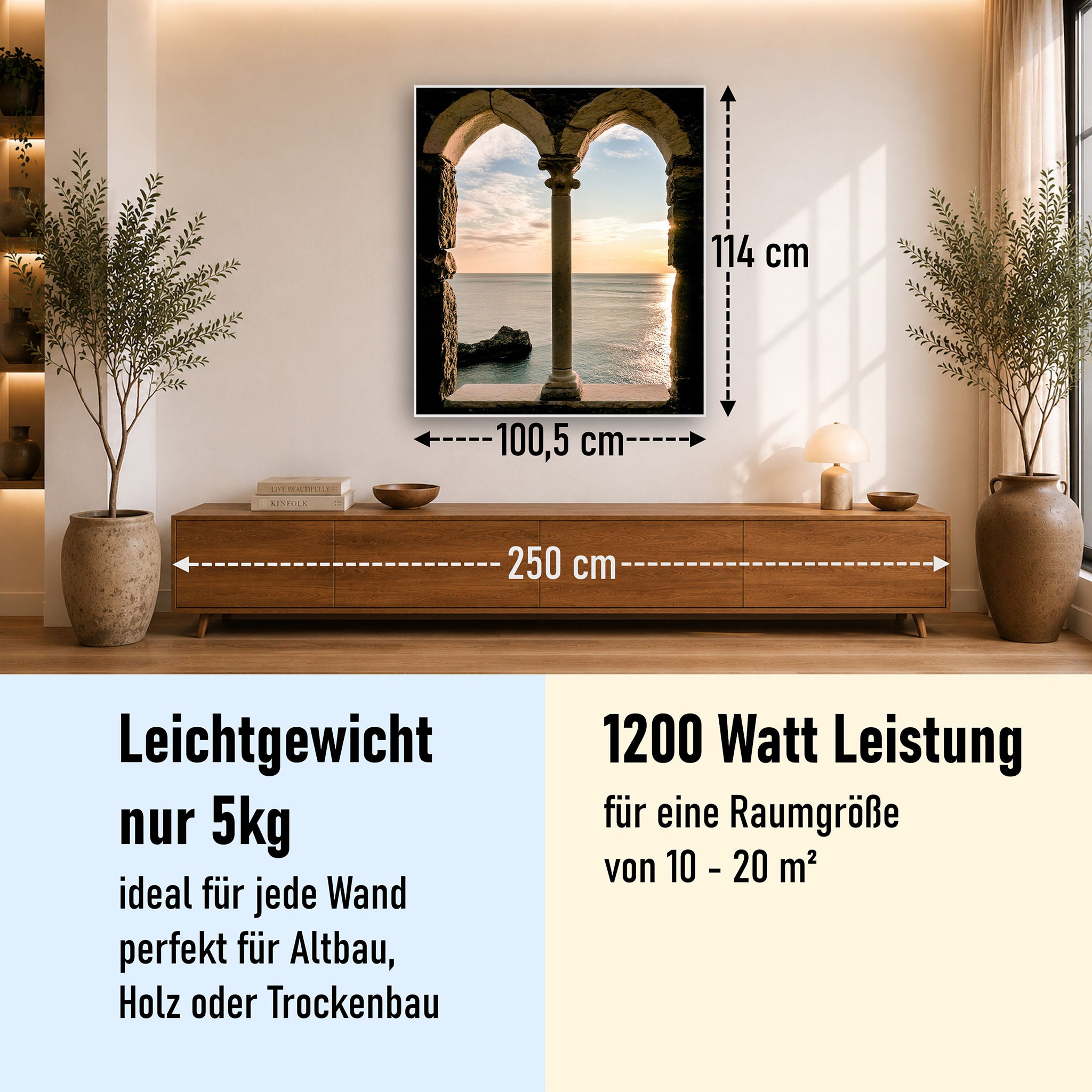 Bild Infrarotheizung 350-1200W Motiv 016H Fenster