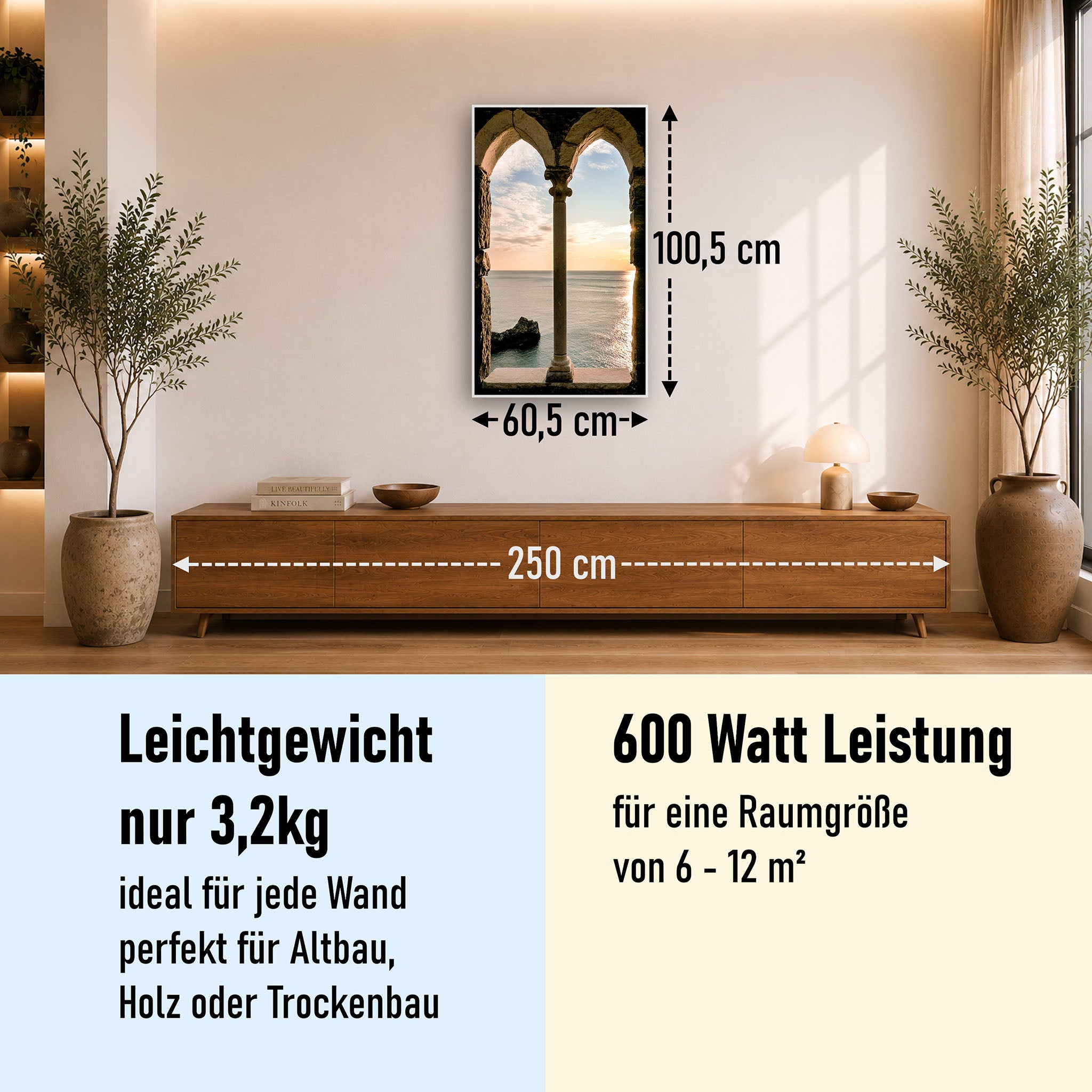 Bild Infrarotheizung 350-1200W Motiv 016H Fenster