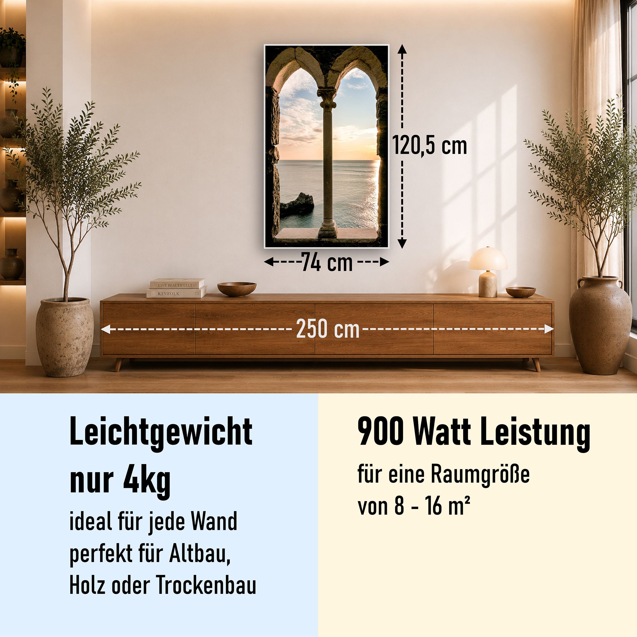 Bild Infrarotheizung 350-1200W Motiv 016H Fenster