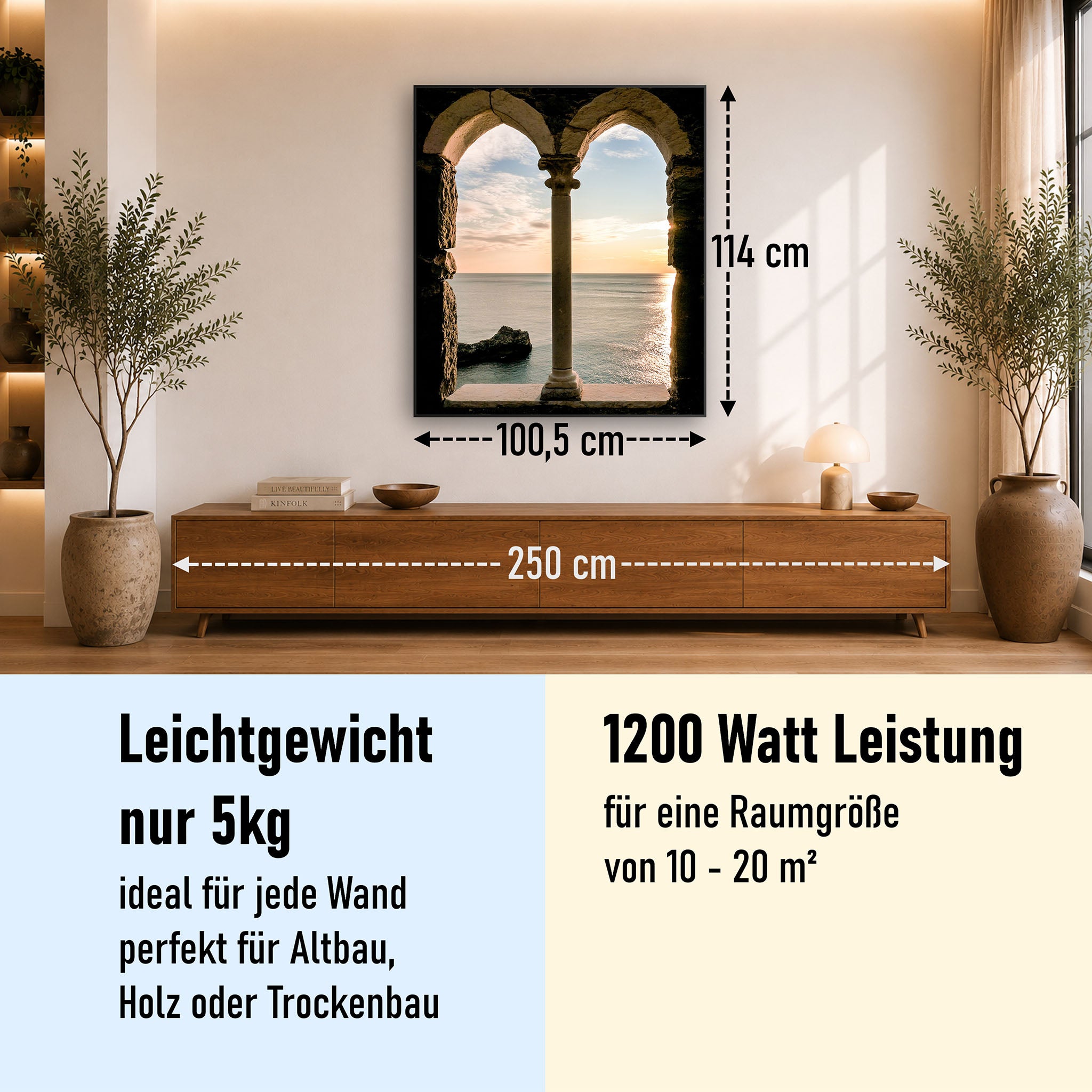 Bild Infrarotheizung 350-1200W Motiv 016H Fenster