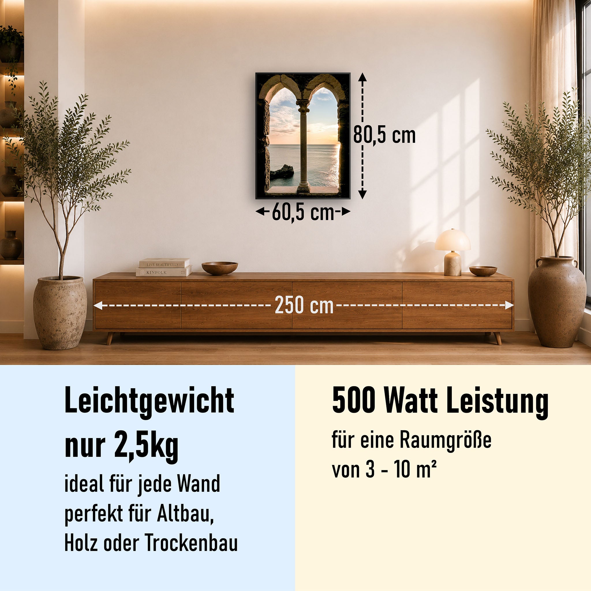 Bild Infrarotheizung 350-1200W Motiv 016H Fenster