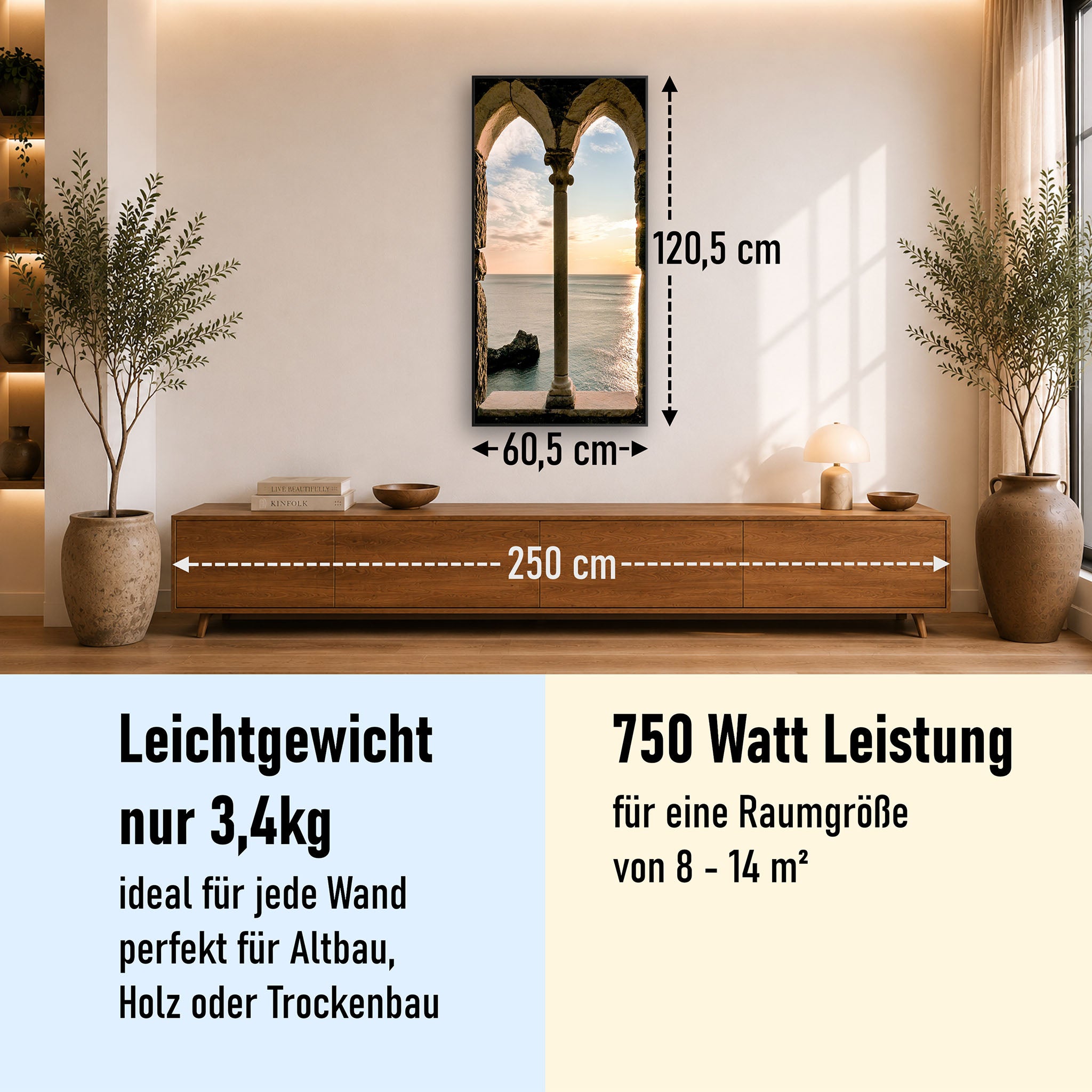 Bild Infrarotheizung 350-1200W Motiv 016H Fenster