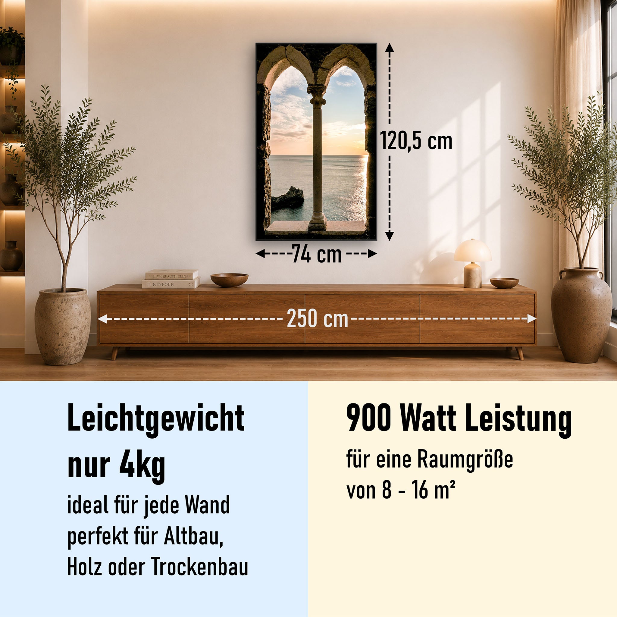 Bild Infrarotheizung 350-1200W Motiv 016H Fenster