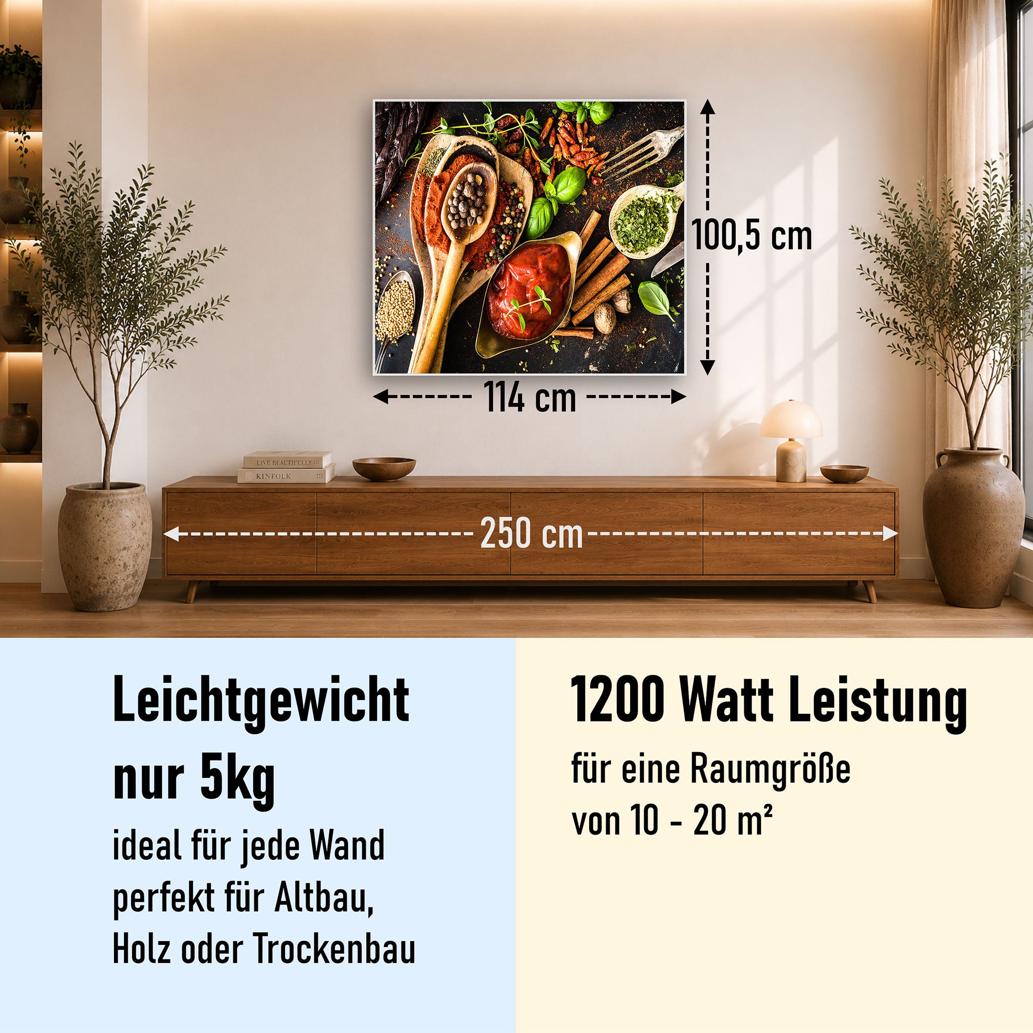 Bild Infrarotheizung 350-1200W Motiv 019 Gewürze