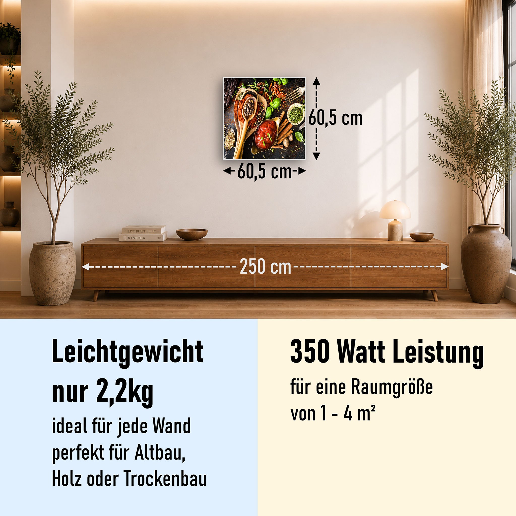 Bild Infrarotheizung 350-1200W Motiv 019 Gewürze