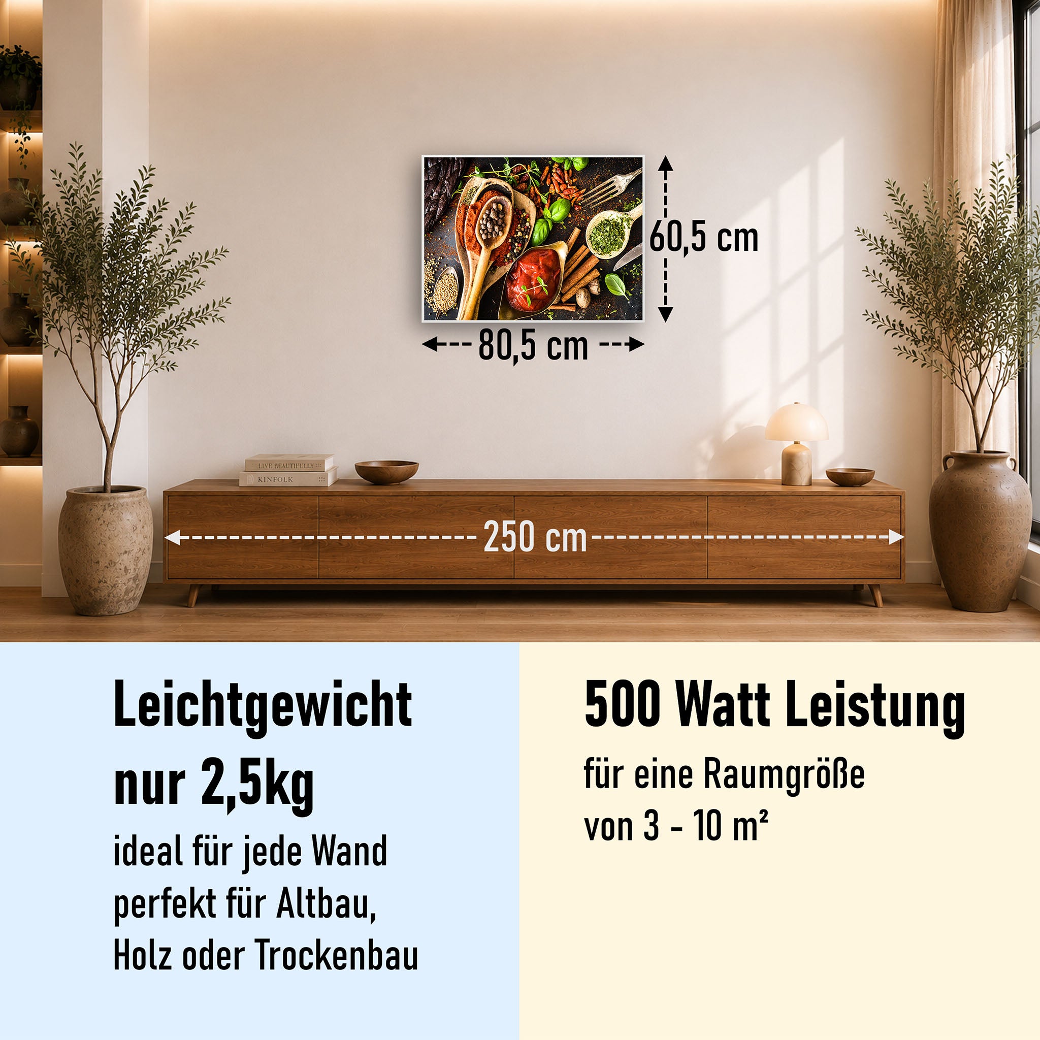 Bild Infrarotheizung 350-1200W Motiv 019 Gewürze