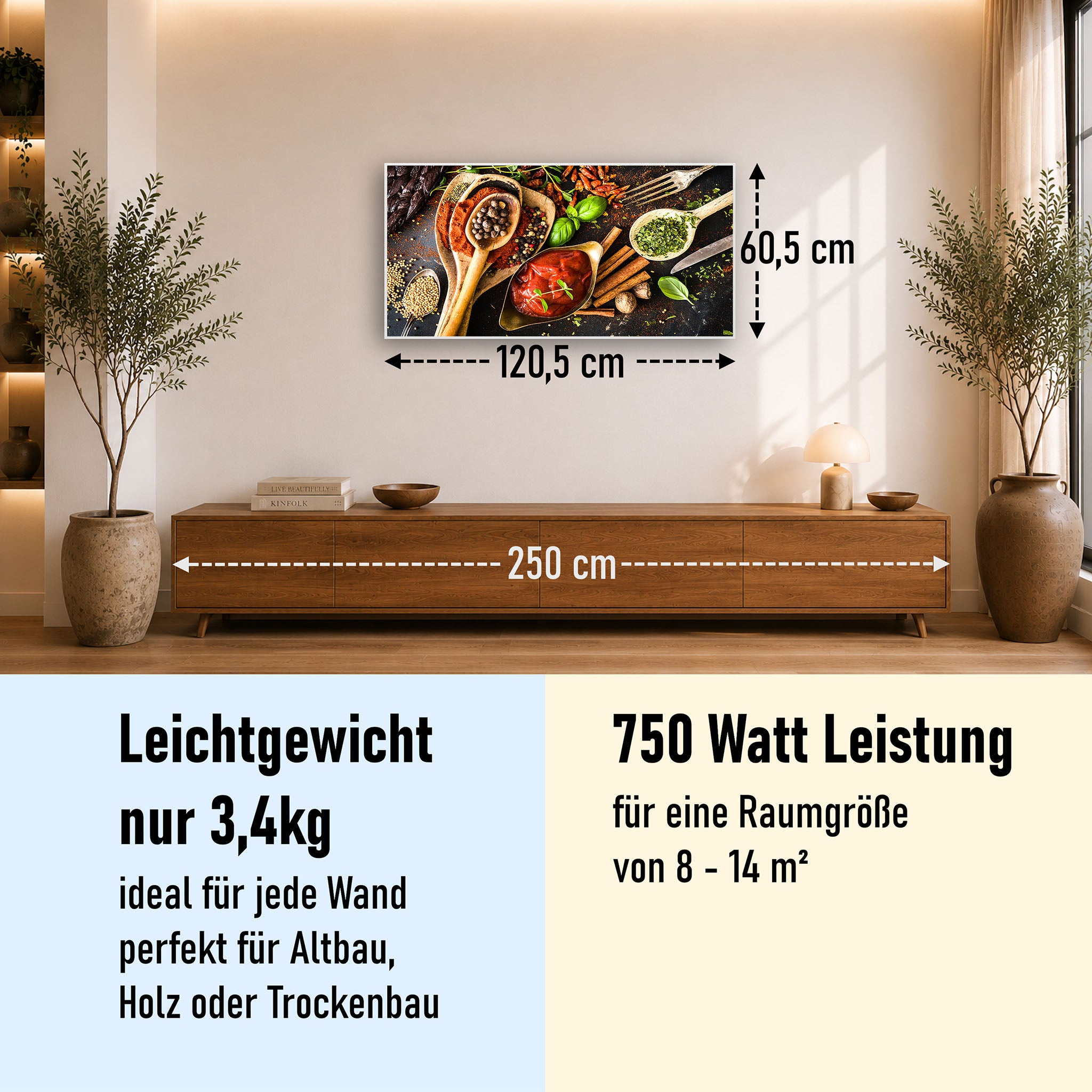 Bild Infrarotheizung 350-1200W Motiv 019 Gewürze