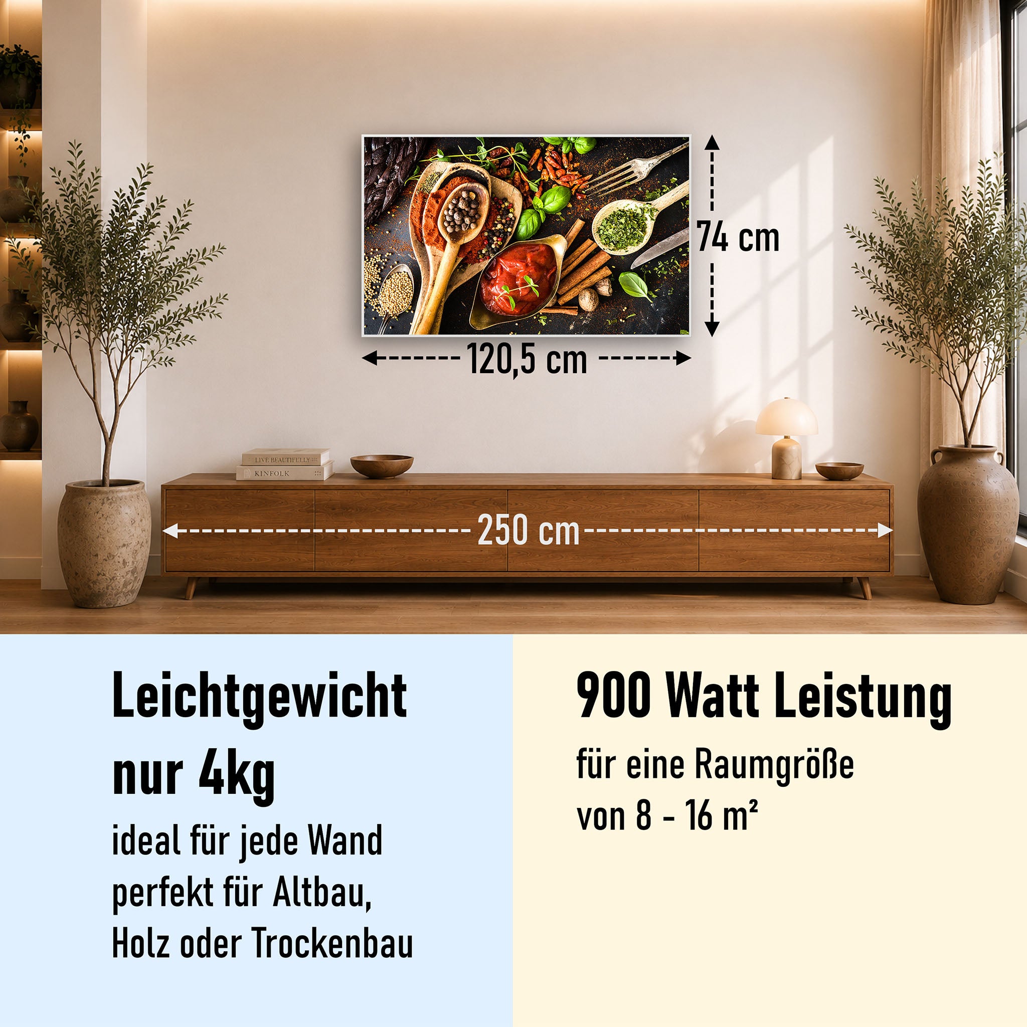 Bild Infrarotheizung 350-1200W Motiv 019 Gewürze