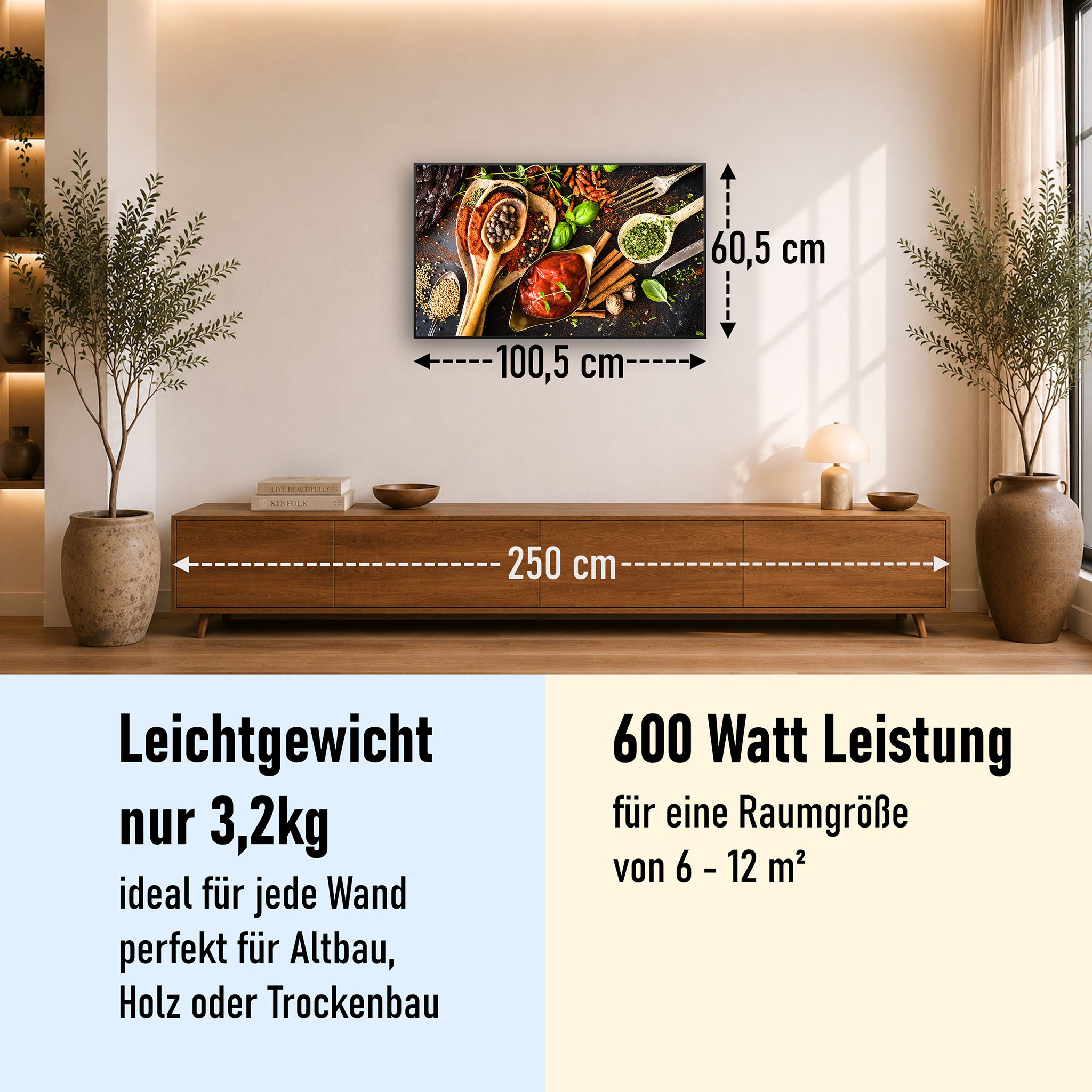 Bild Infrarotheizung 350-1200W Motiv 019 Gewürze