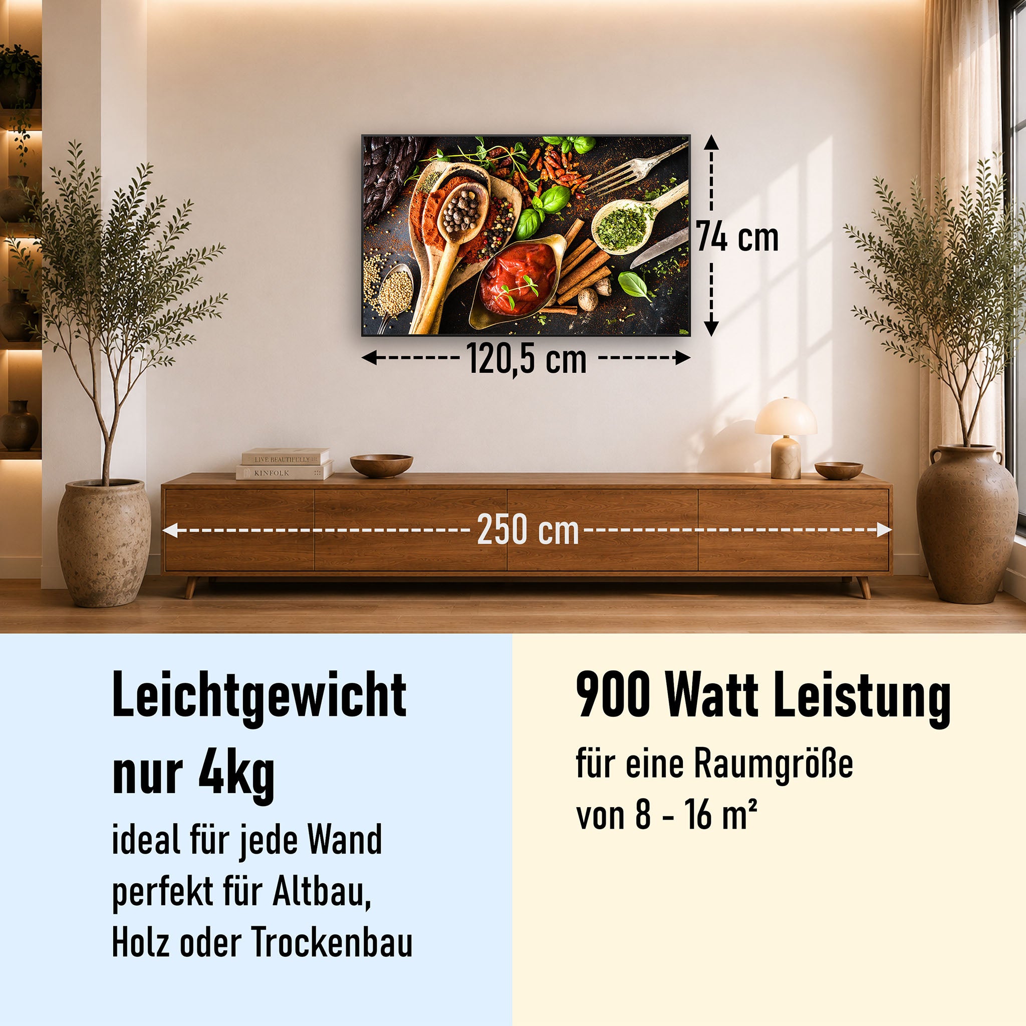 Bild Infrarotheizung 350-1200W Motiv 019 Gewürze