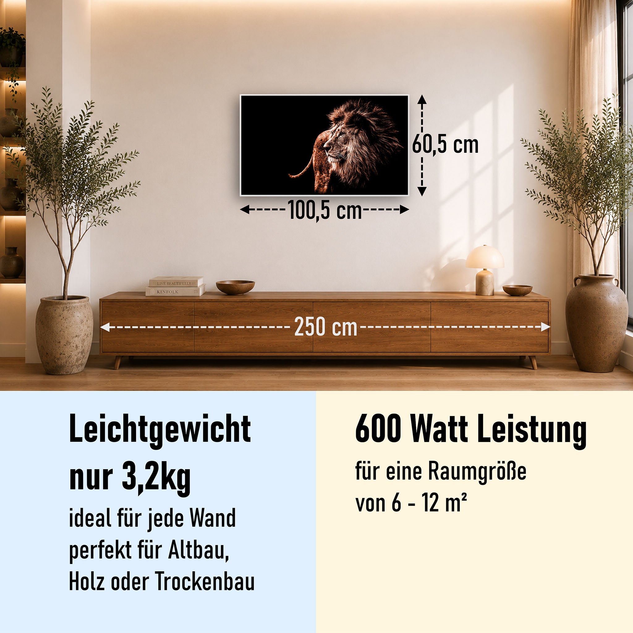 Bild Infrarotheizung 350-1200W Motiv 022 Löwe