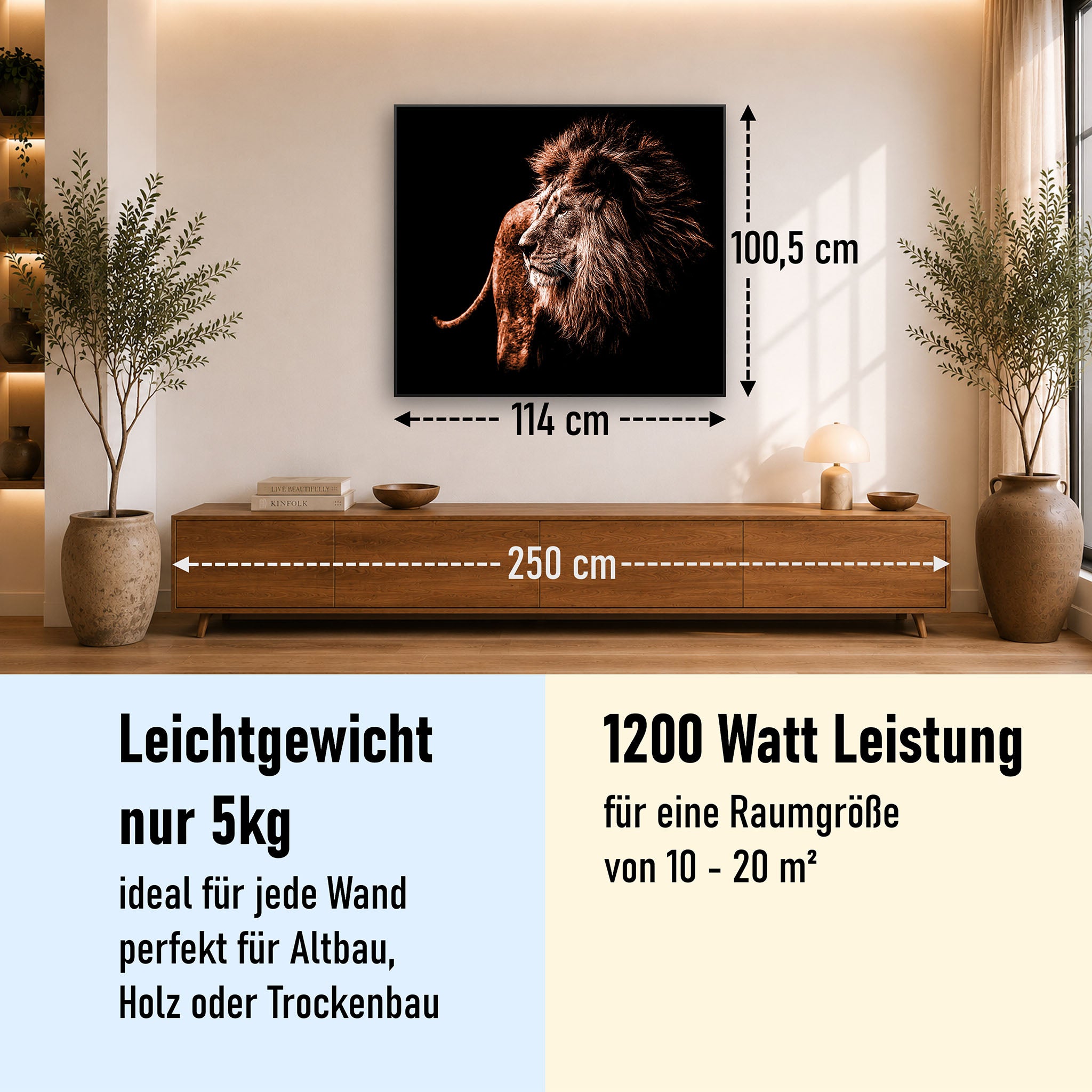 Bild Infrarotheizung 350-1200W Motiv 022 Löwe