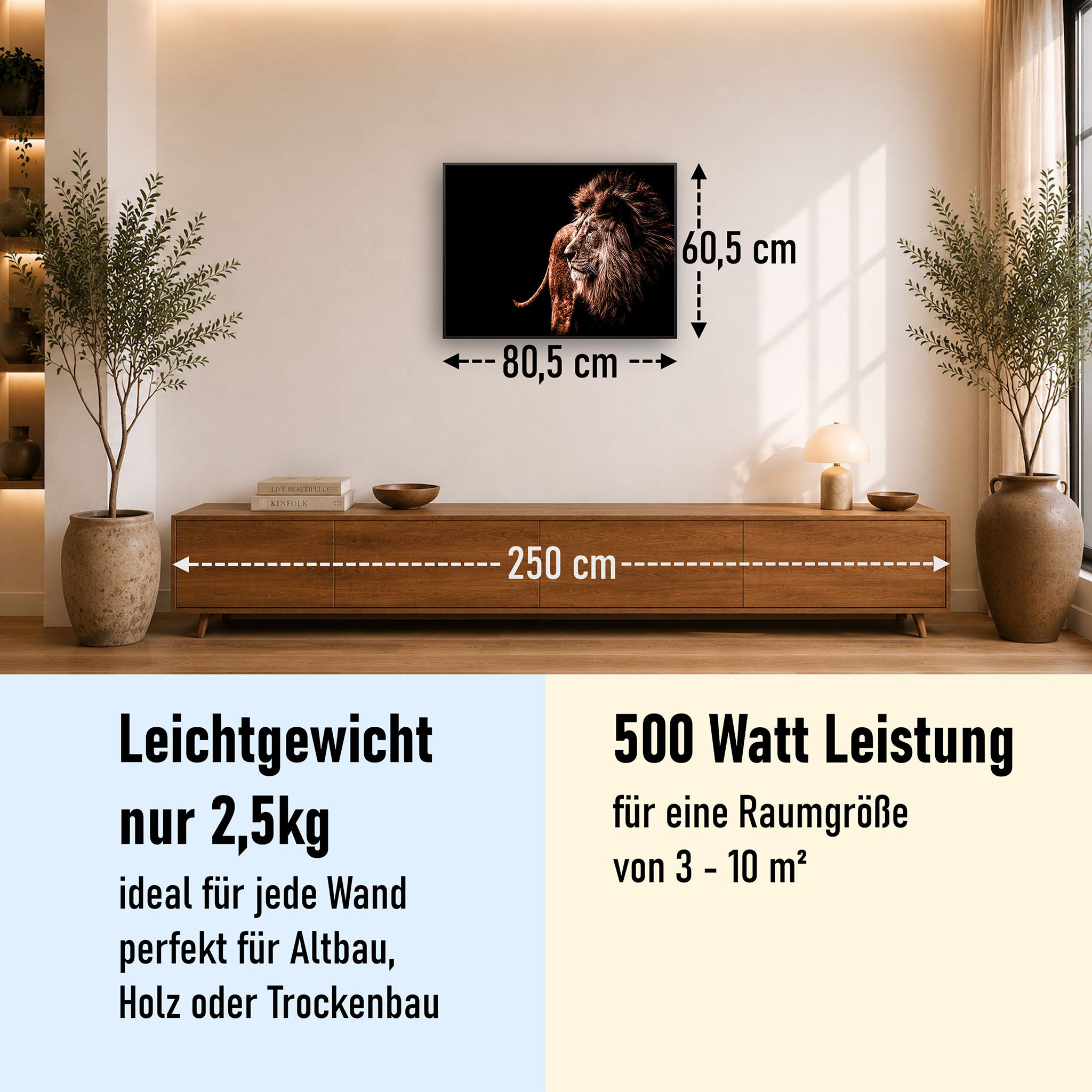 Bild Infrarotheizung 350-1200W Motiv 022 Löwe