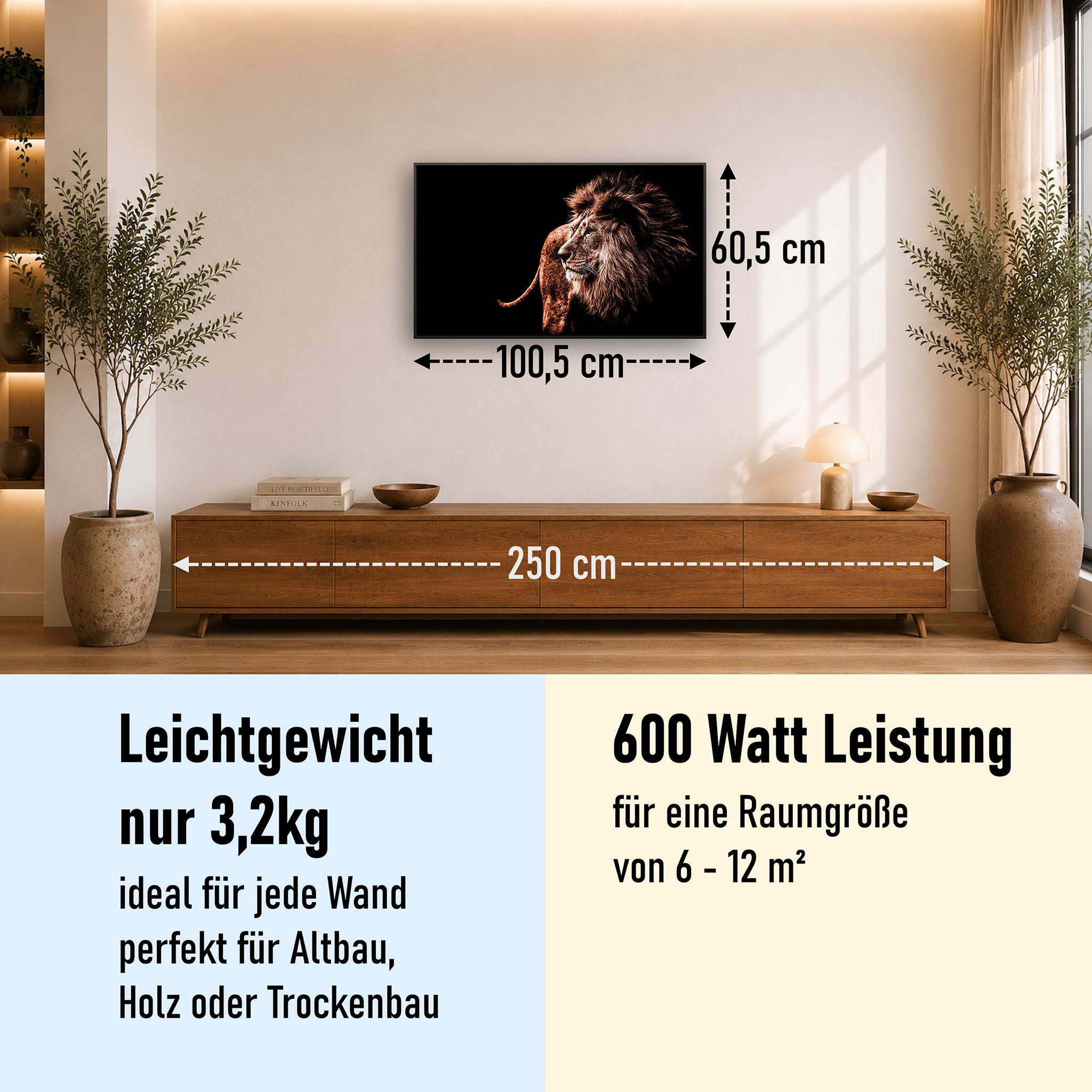 Bild Infrarotheizung 350-1200W Motiv 022 Löwe