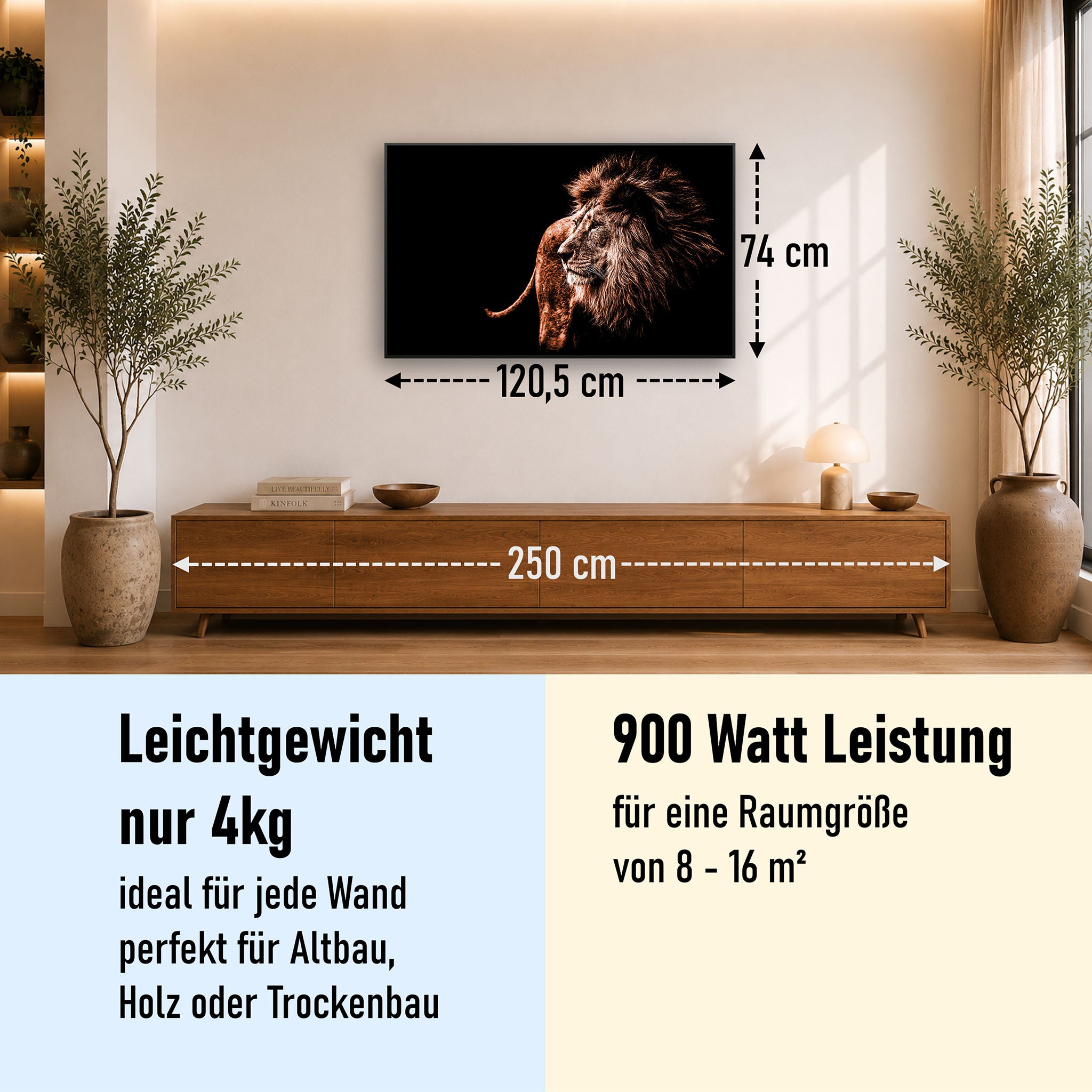 Bild Infrarotheizung 350-1200W Motiv 022 Löwe