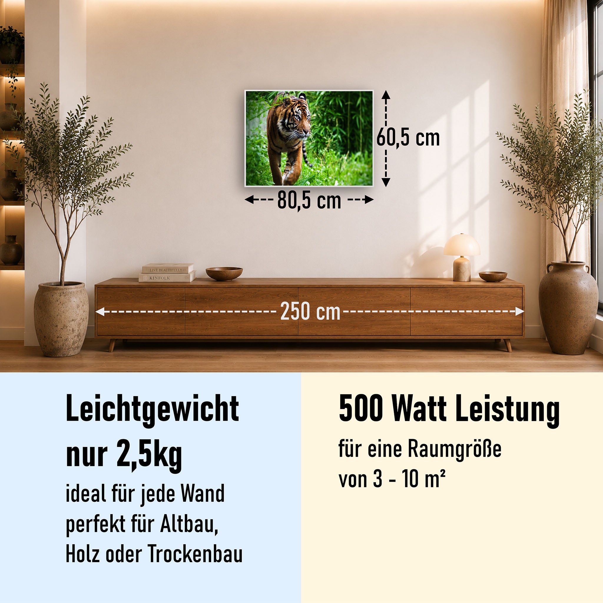 Bild Infrarotheizung 350-1200W Motiv 024 Tiger