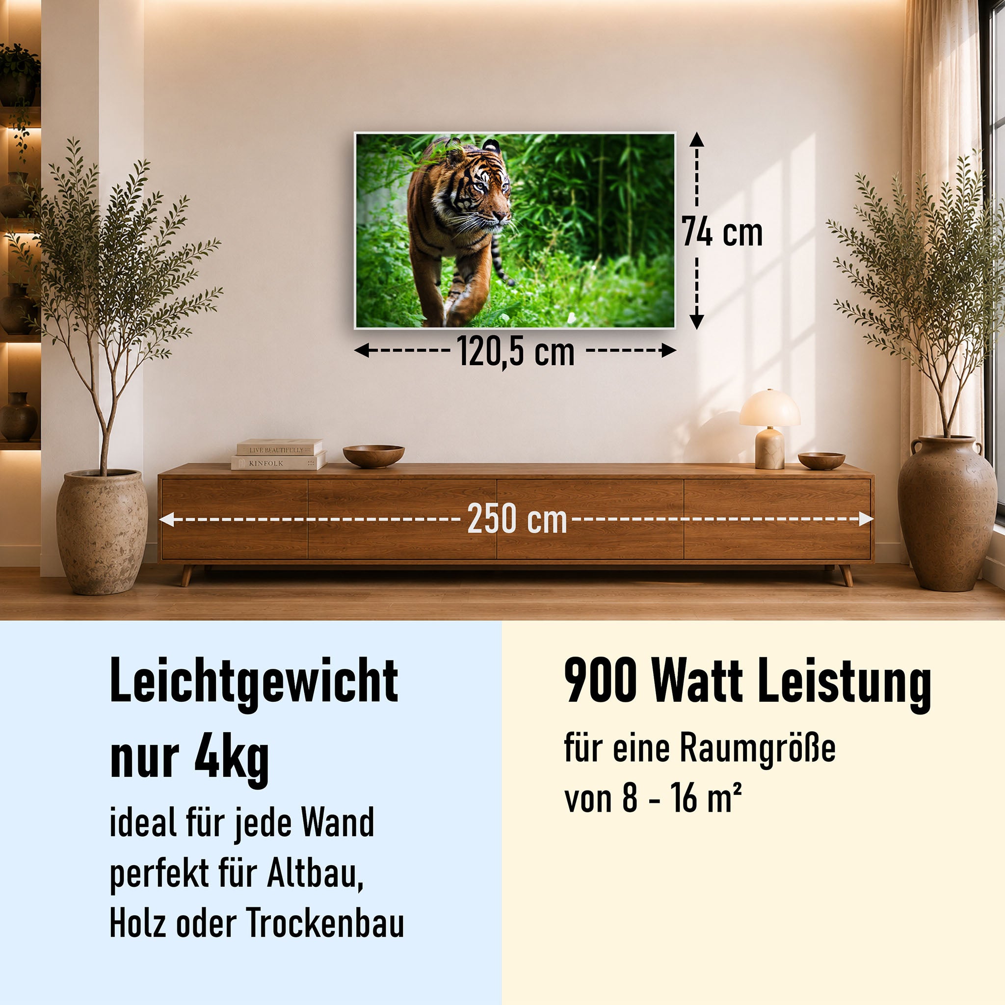 Bild Infrarotheizung 350-1200W Motiv 024 Tiger