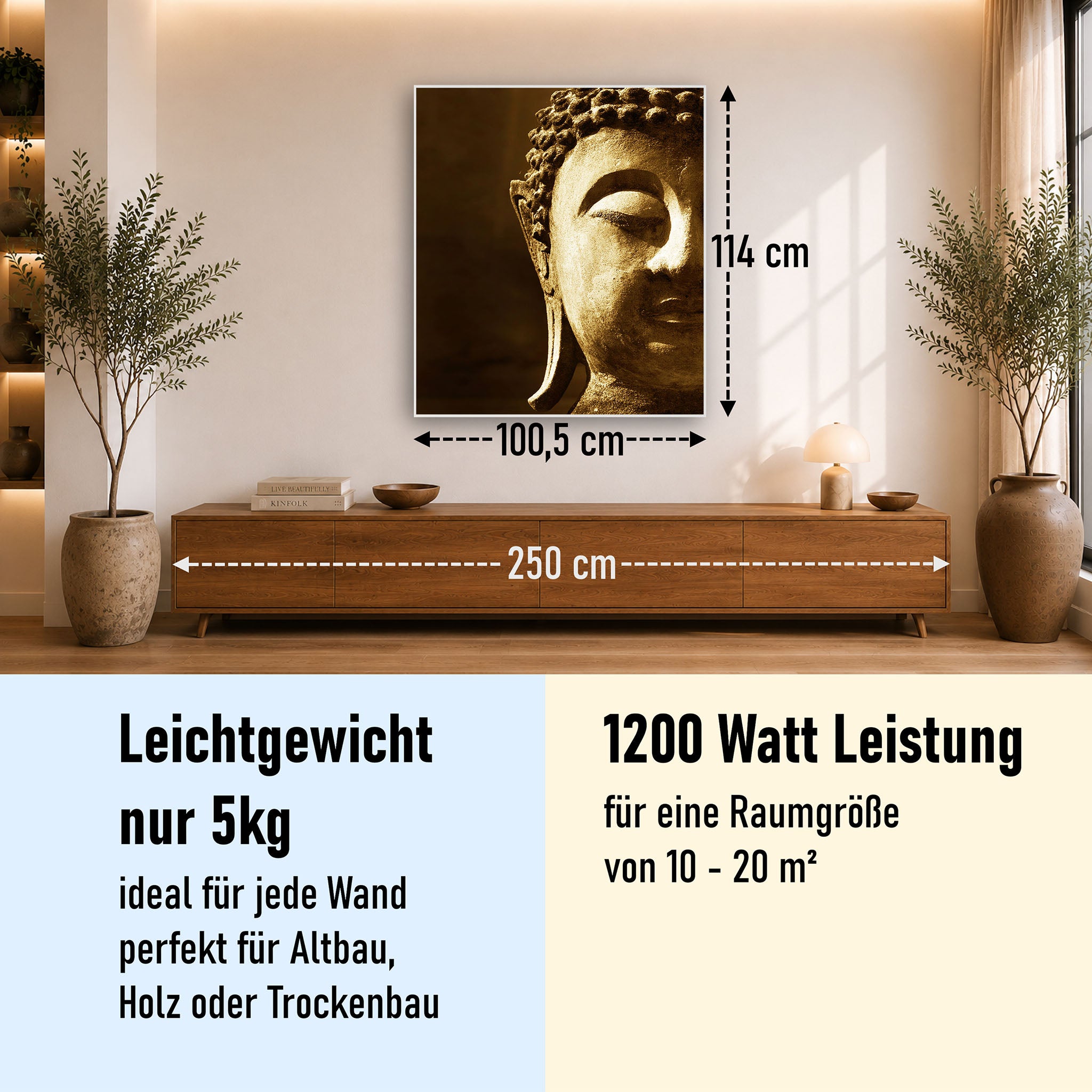 Bild Infrarotheizung 350-1200W Motiv 025H Buddha