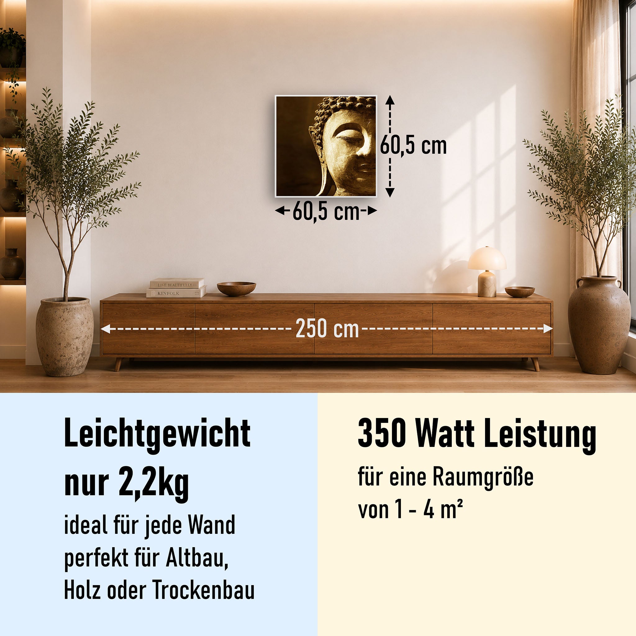 Bild Infrarotheizung 350-1200W Motiv 025H Buddha