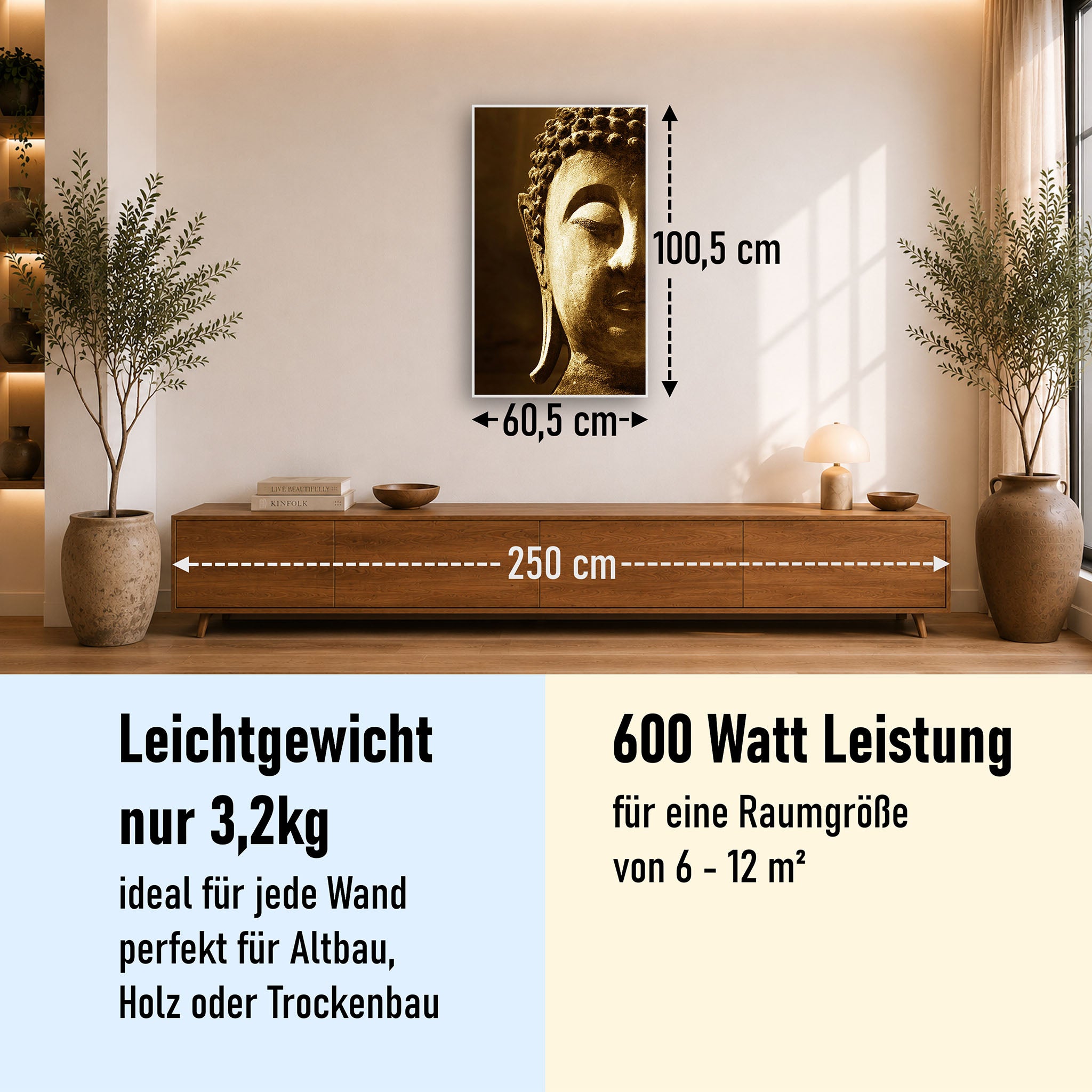 Bild Infrarotheizung 350-1200W Motiv 025H Buddha
