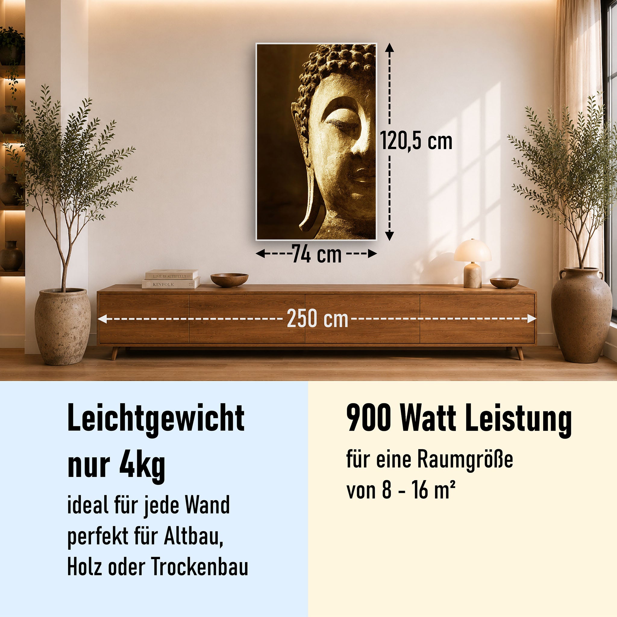 Bild Infrarotheizung 350-1200W Motiv 025H Buddha