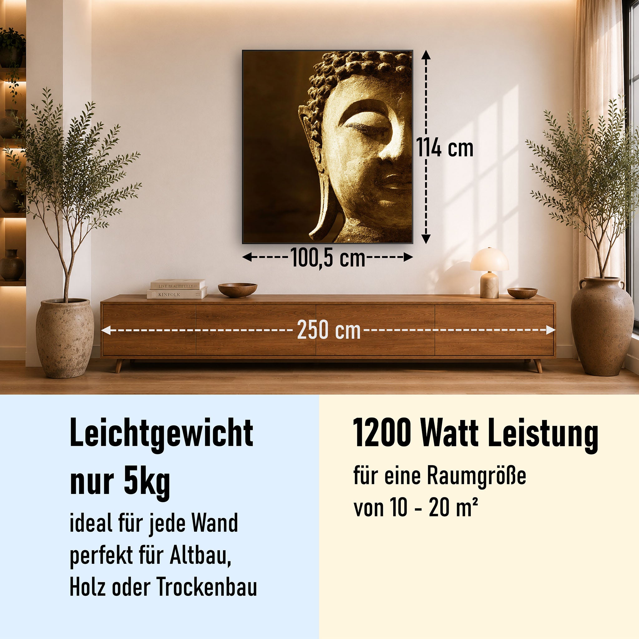 Bild Infrarotheizung 350-1200W Motiv 025H Buddha
