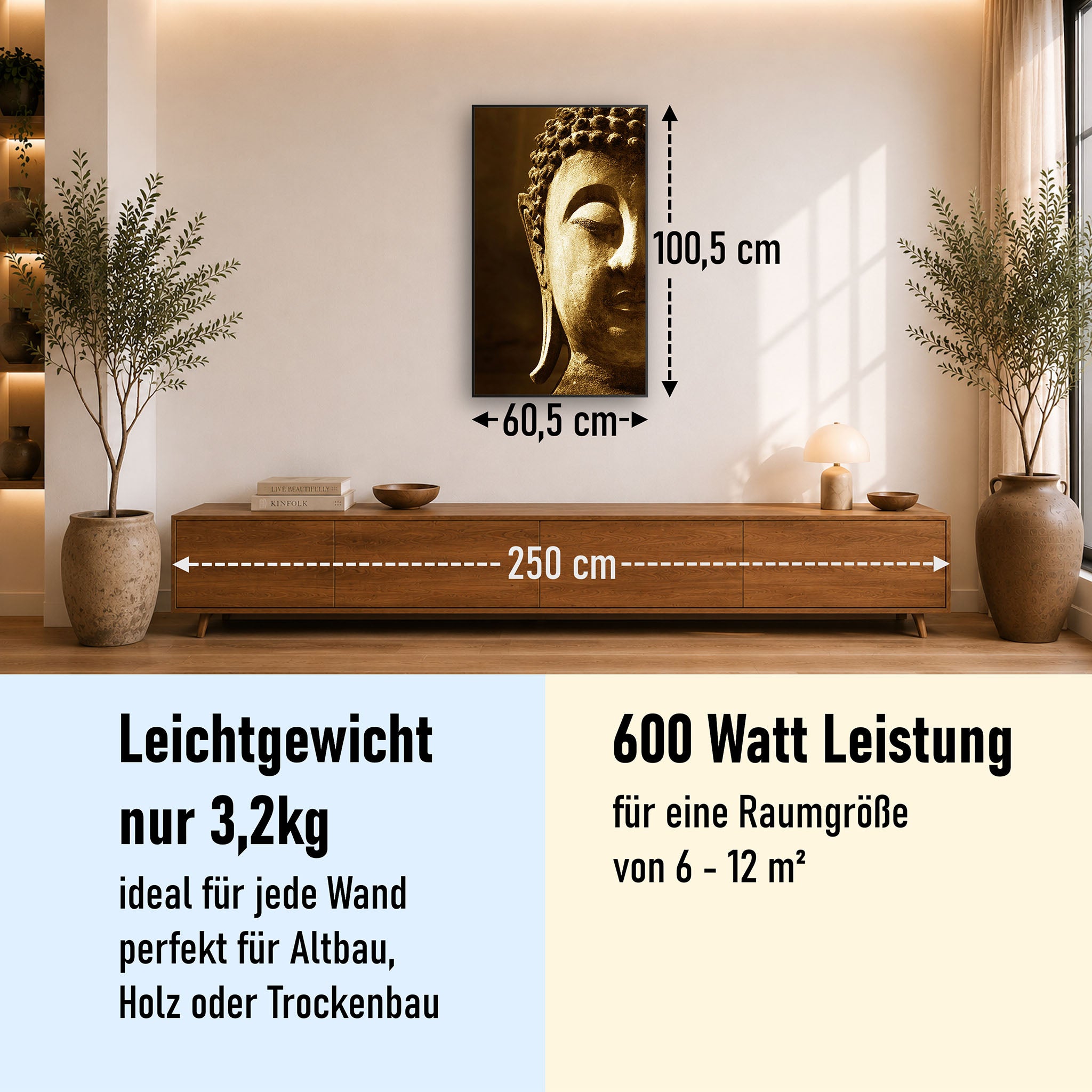 Bild Infrarotheizung 350-1200W Motiv 025H Buddha