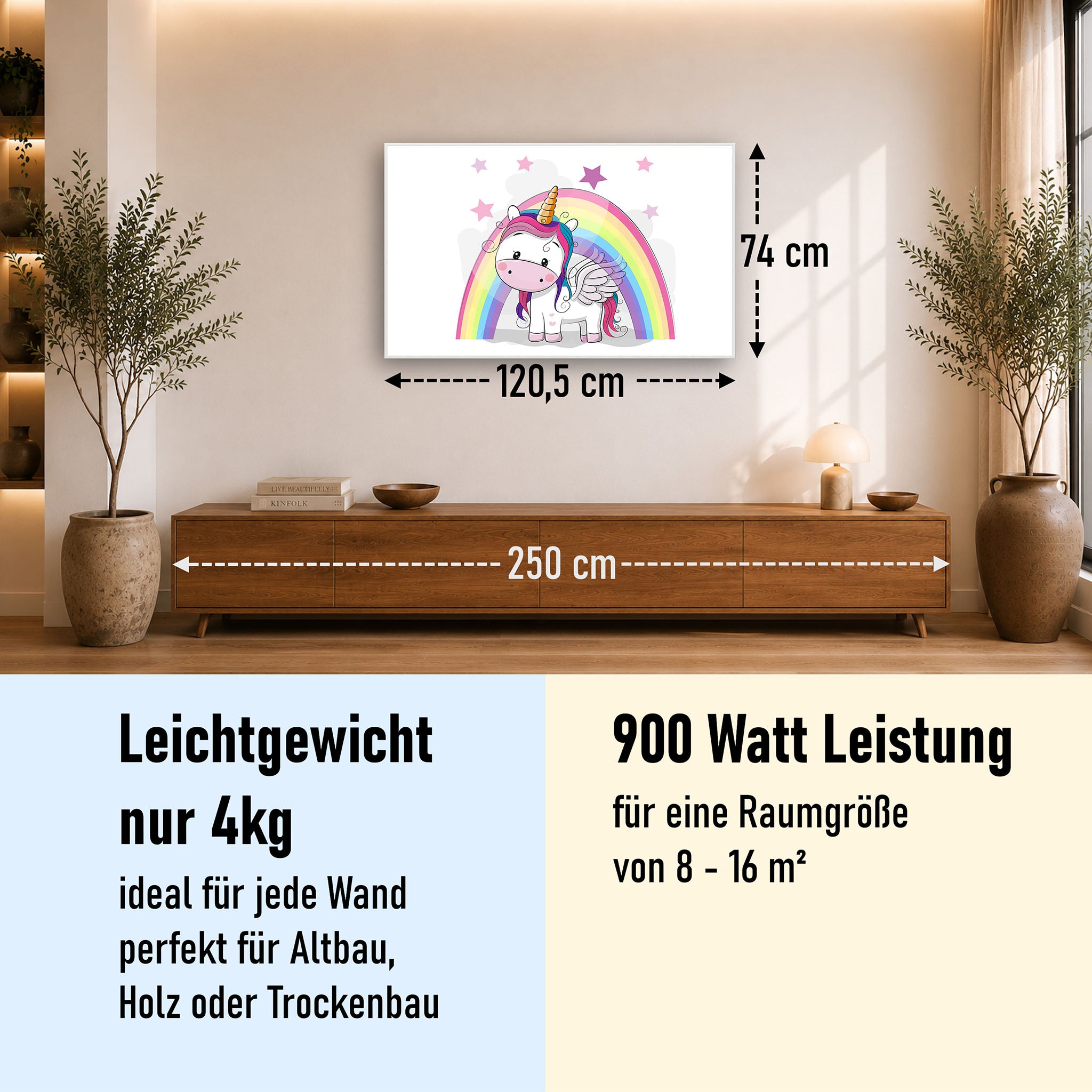 Bild Infrarotheizung 350-1200W Motiv 029 Einhorn