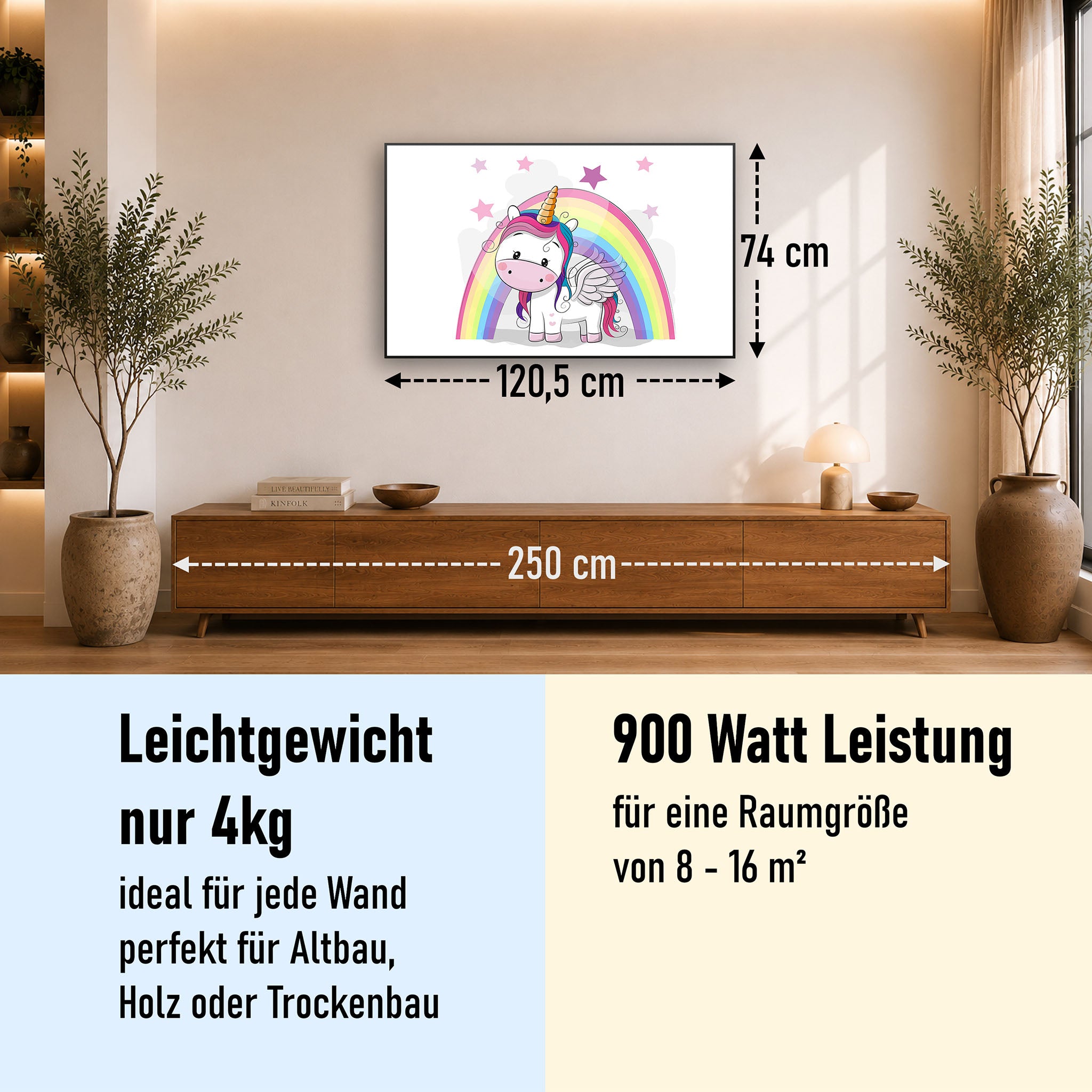 Bild Infrarotheizung 350-1200W Motiv 029 Einhorn