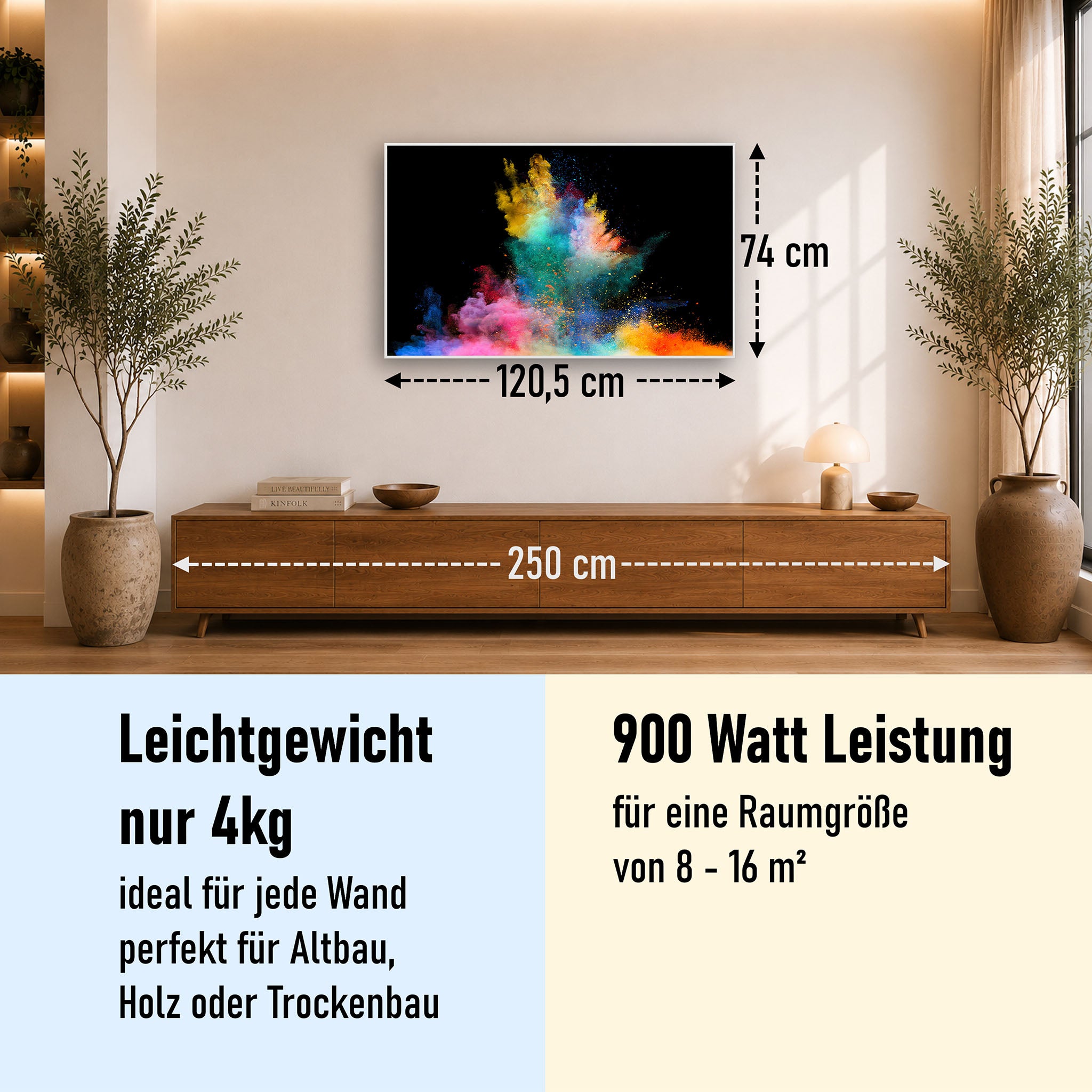 Bild Infrarotheizung 350-1200W Motiv 030 Farbexplosion